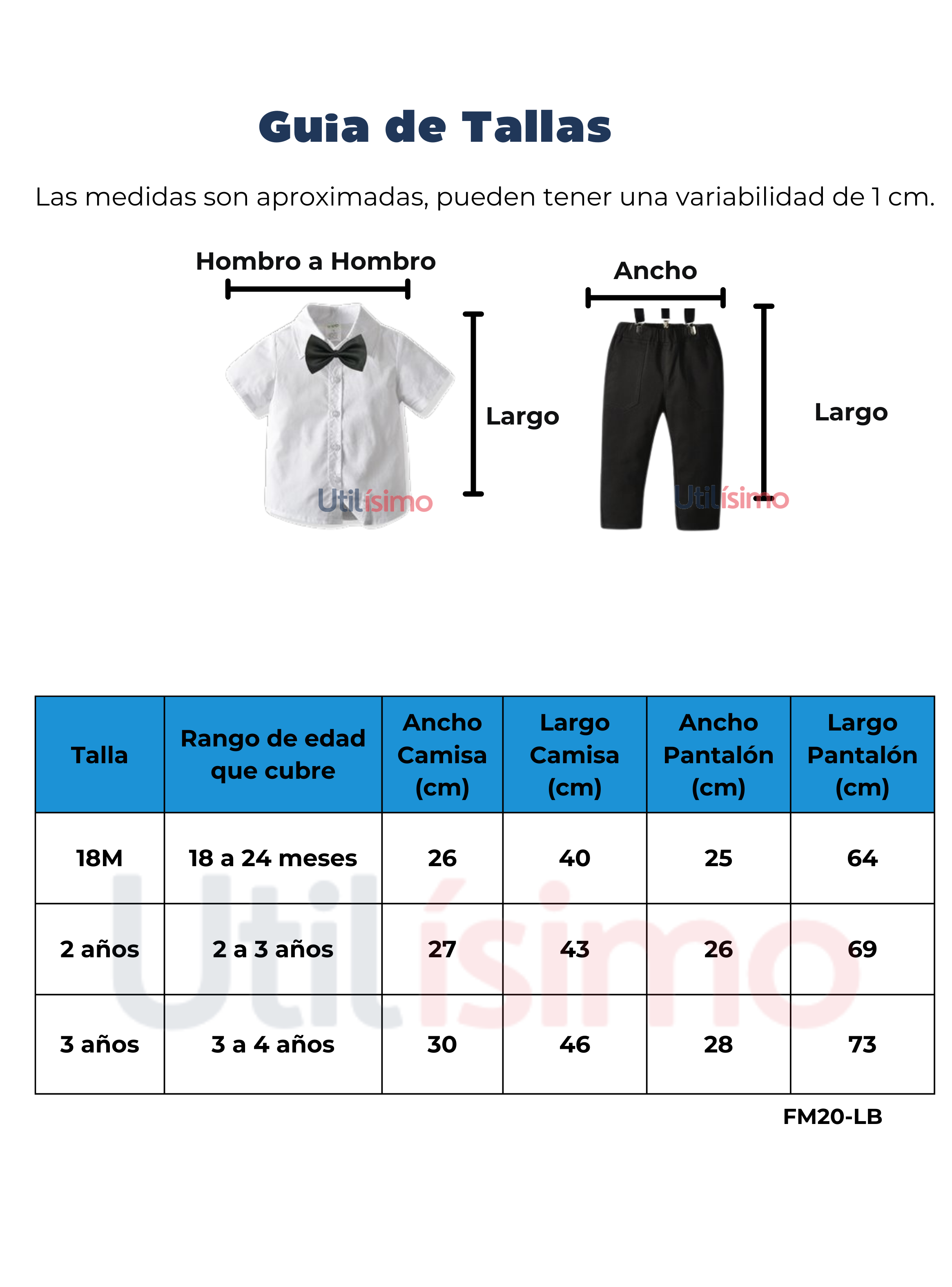 Conjunto de Vestir con Pantalón y Tirantes Bebé Niño 18 meses a 4 años-2