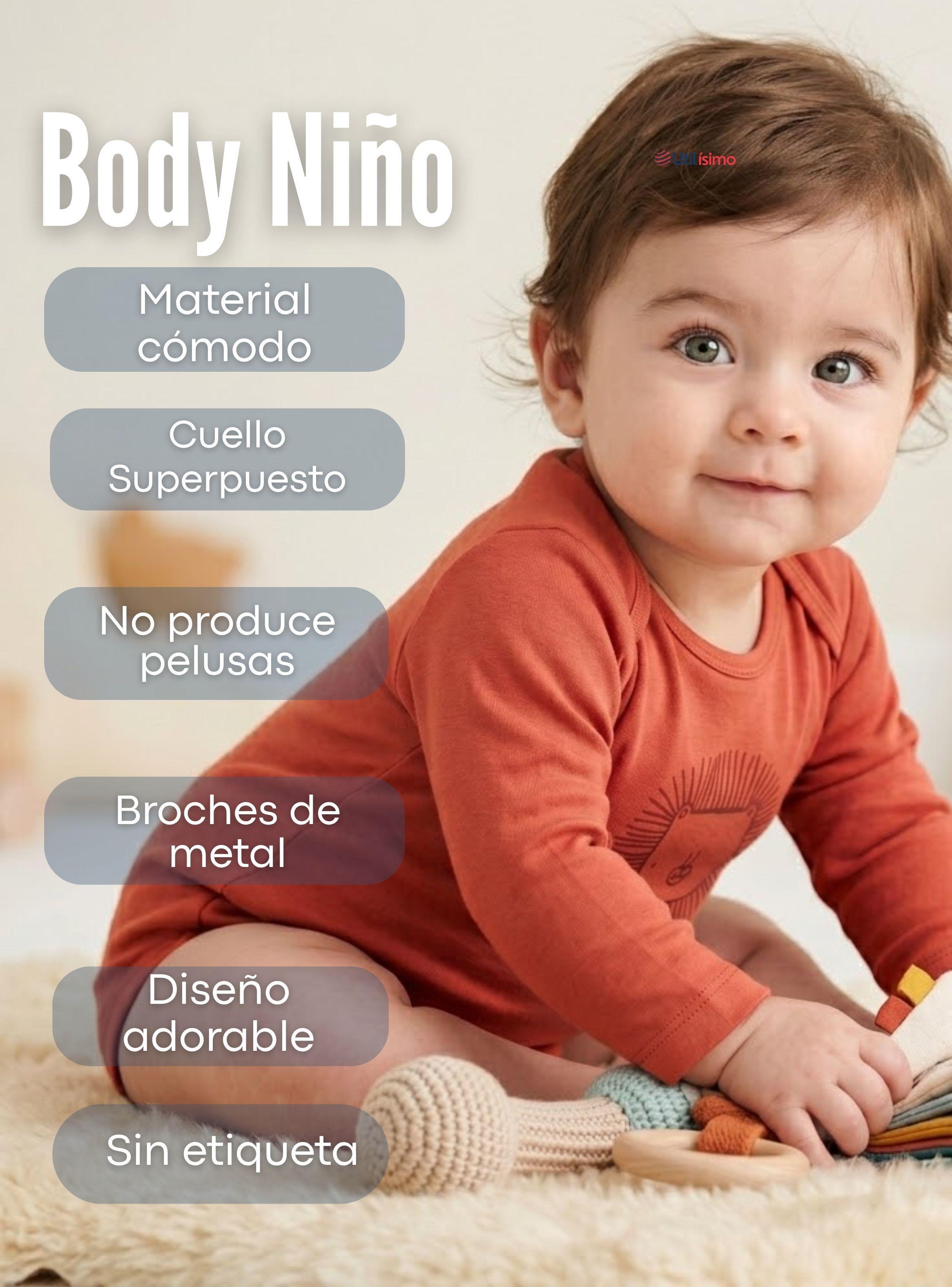 Pack 4 Bodys Manga Larga 100% Algodón Tedmimak Sweet Nature  Niño Bebé-4
