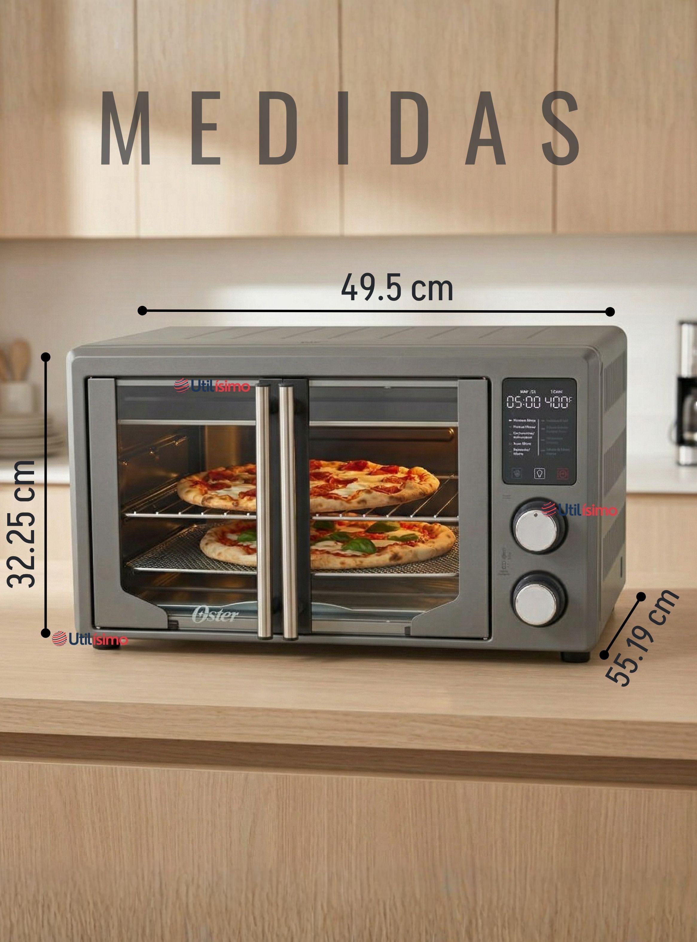 Horno con freidora de aire digital Oster® de 42L, puertas francesas, TSSTTV42FDDAFNS 1700W-4