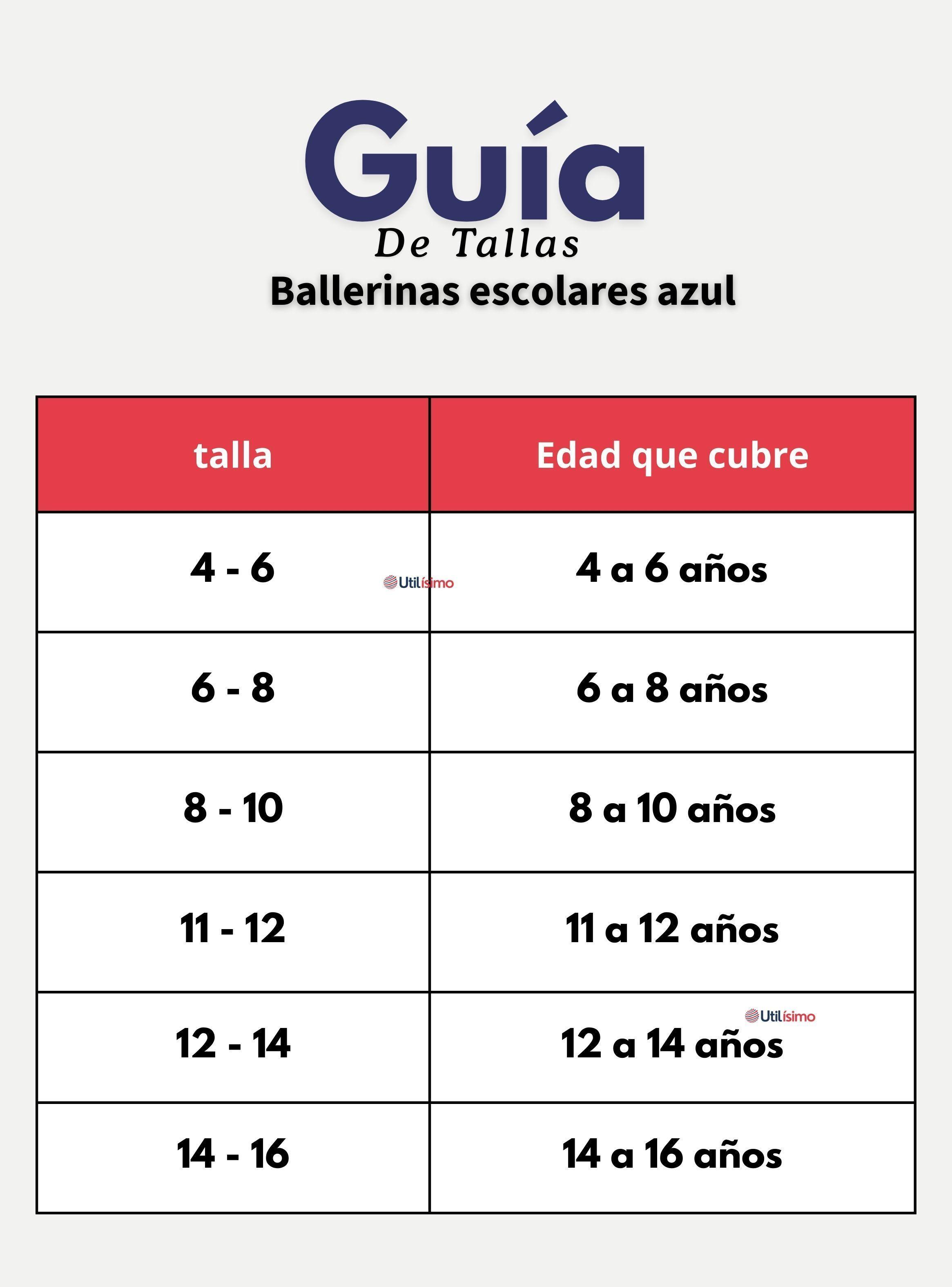 Pack 6 Ballerinas Elasticadas Escolares para Niña Algodón Color Azul-3