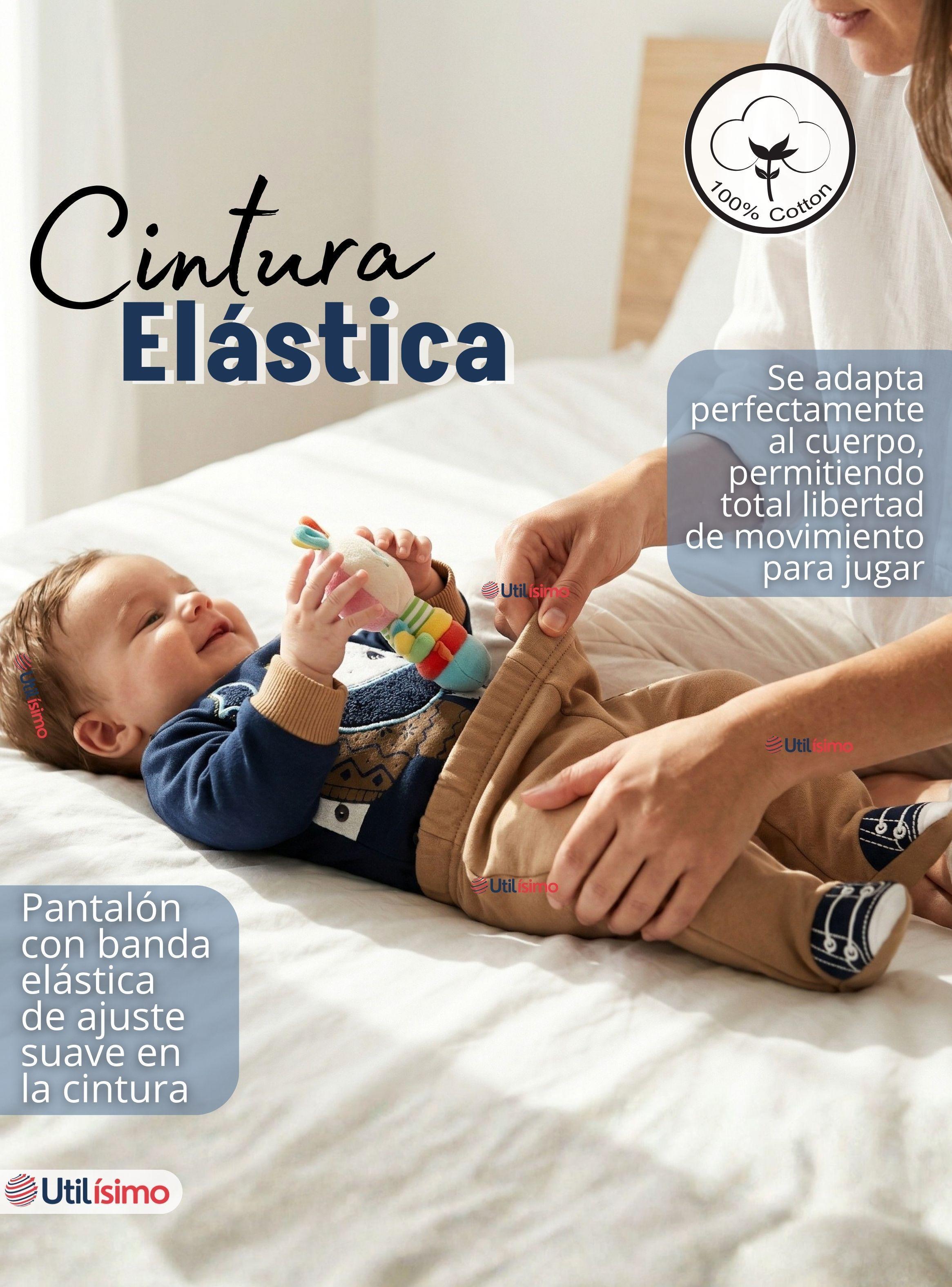 Conjunto 2 Piezas Buzo Pantalón Y Polerón De Algodón Azul Oso Polar Bebé Niño-5