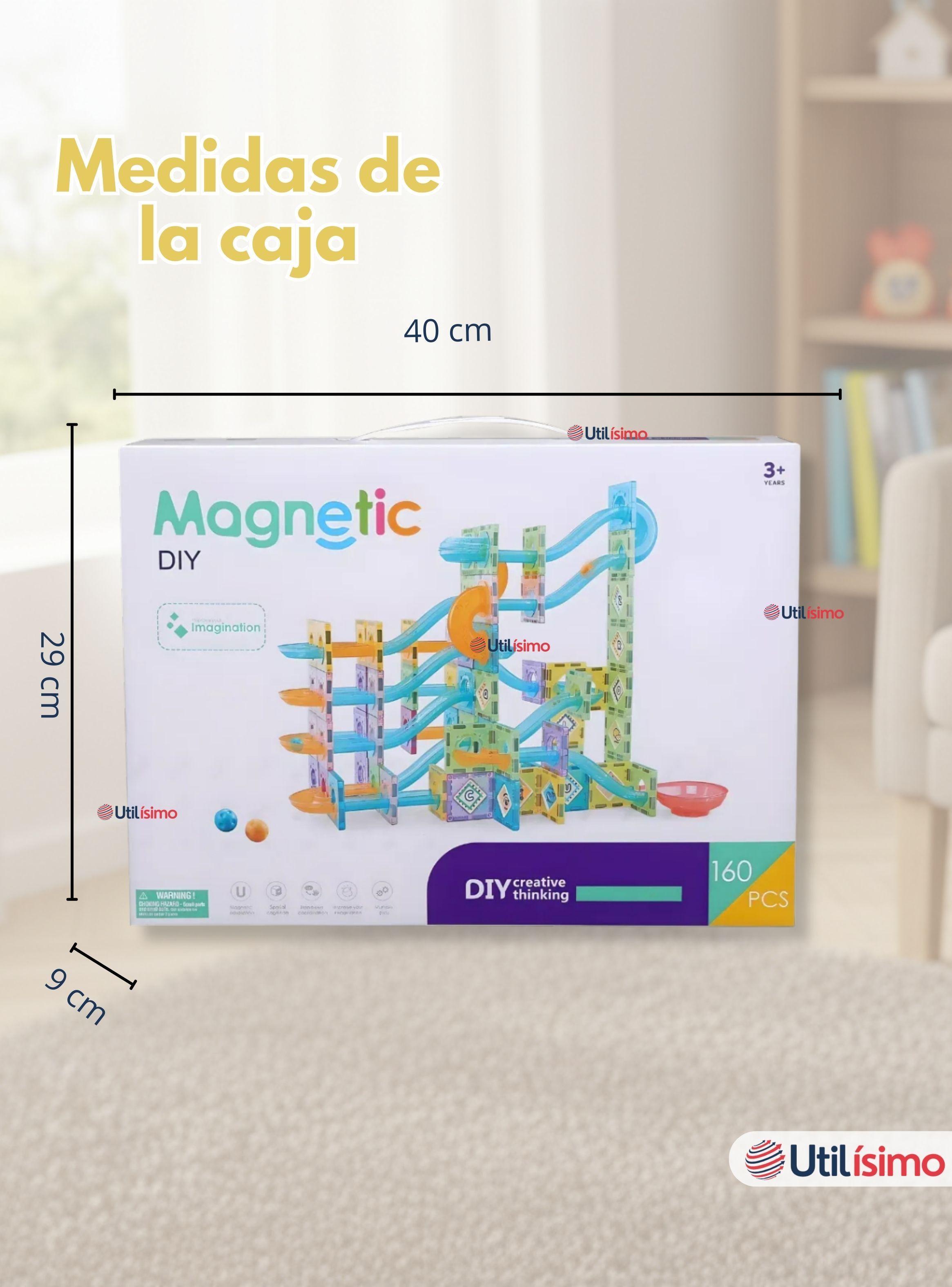Pista Armable Bloques Magnético 3D de 160 Piezas Niño o Niña-2