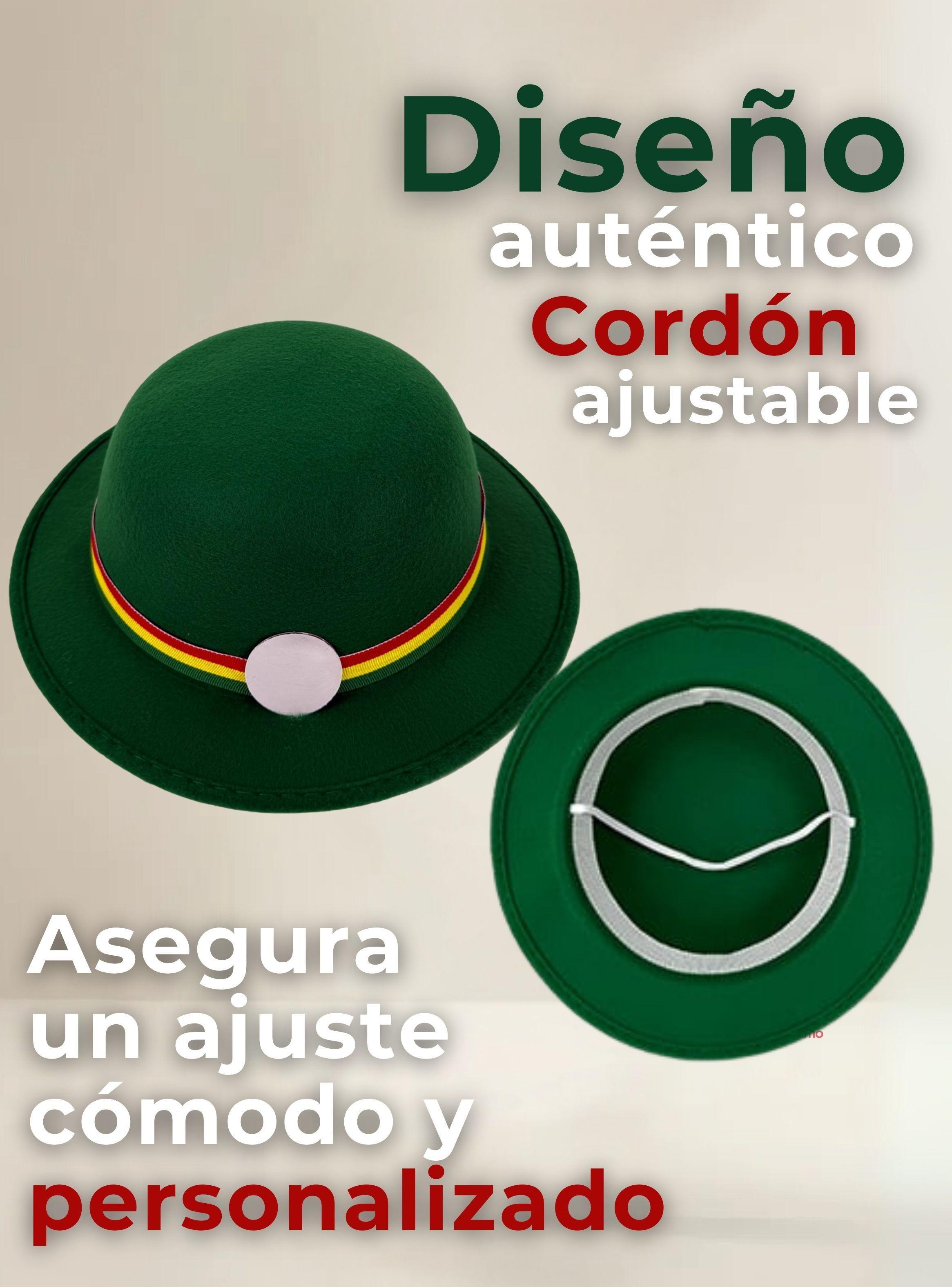 Sombrero Nortino Fiestas Patrias Gorro Niña Baile Danzas Color Verde-5