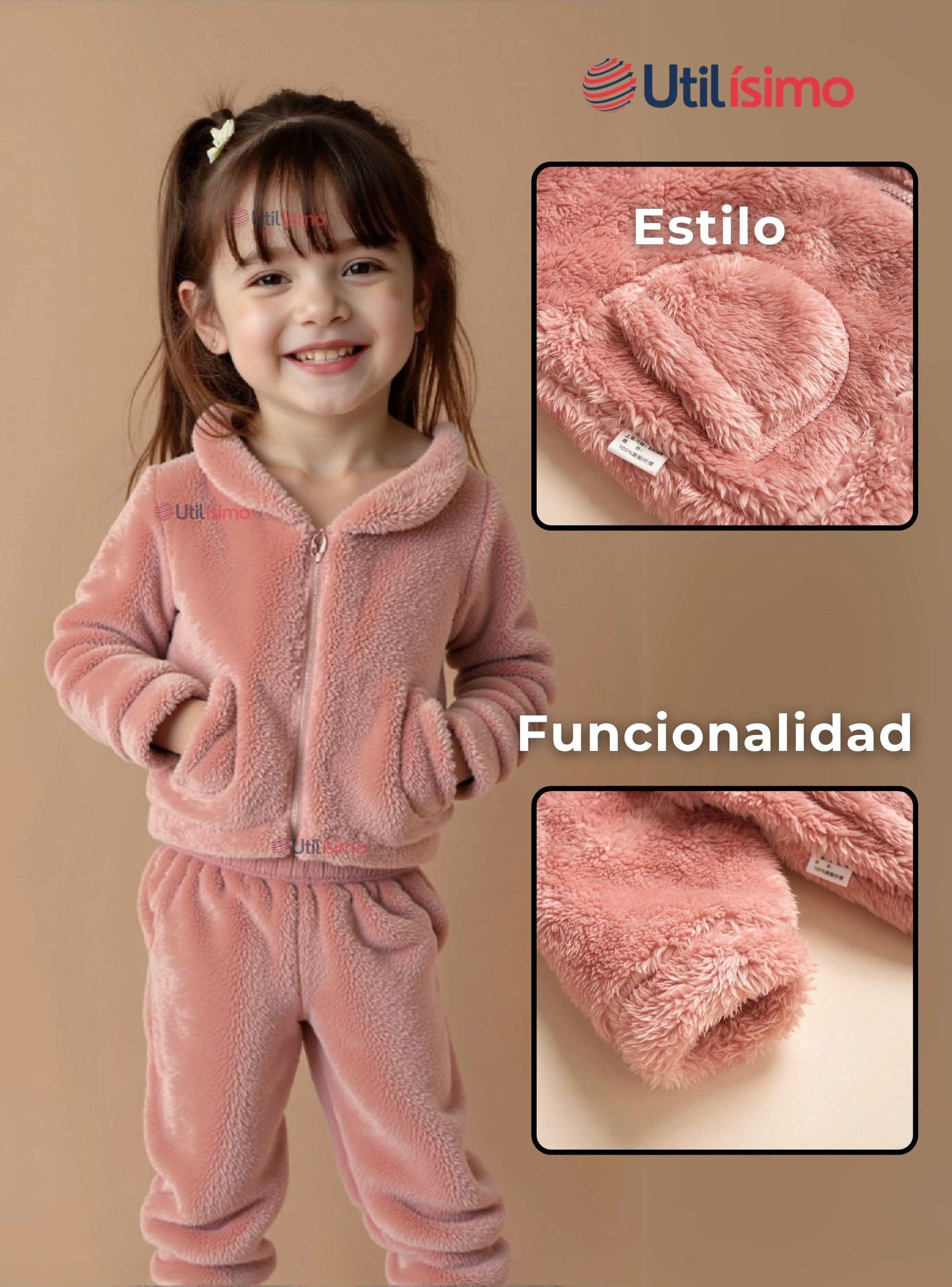 Conjunto Frizado Polar 2 Piezas Niña Rosado-5