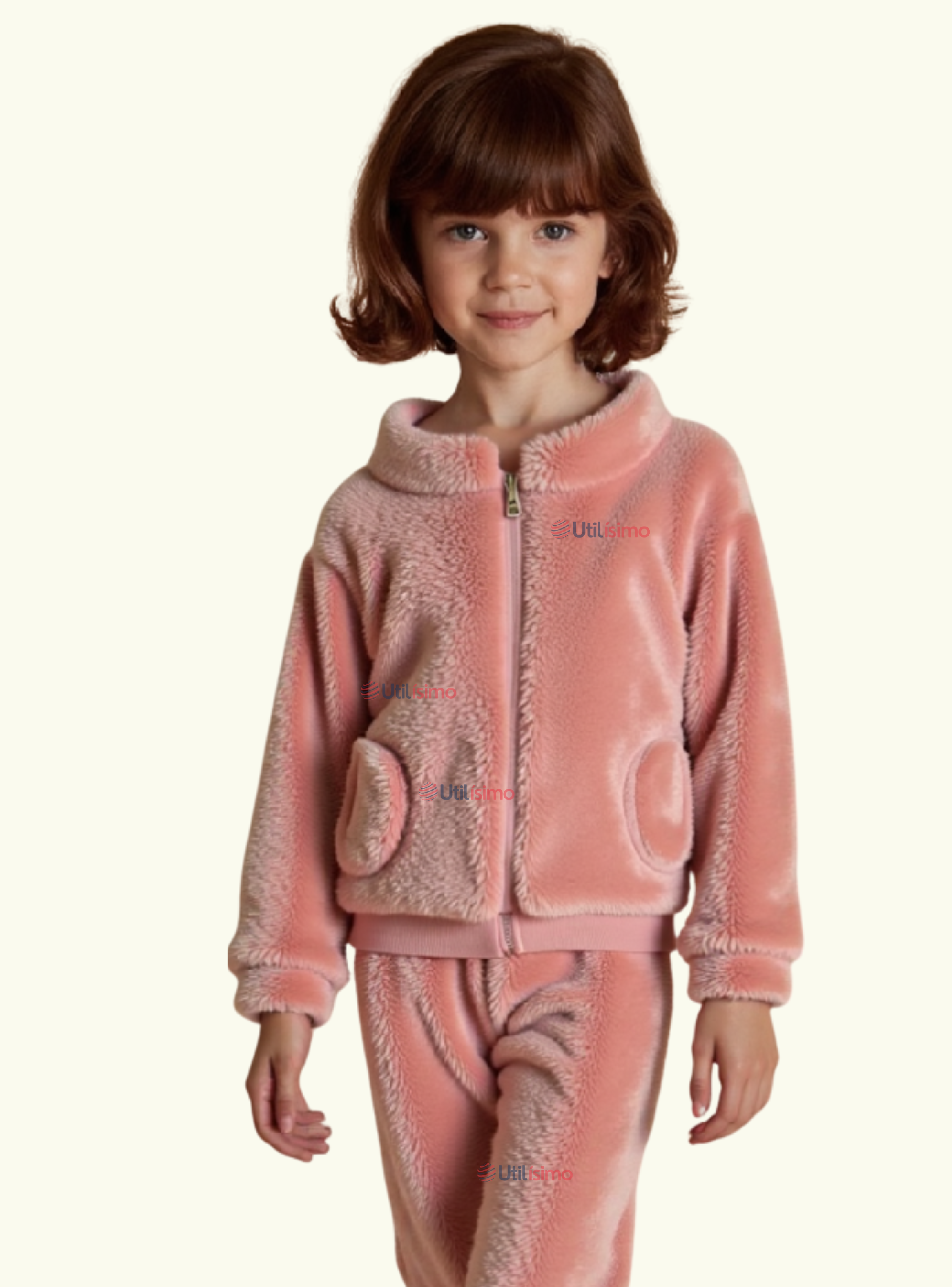 Conjunto Frizado Polar 2 Piezas Niña Rosado-0