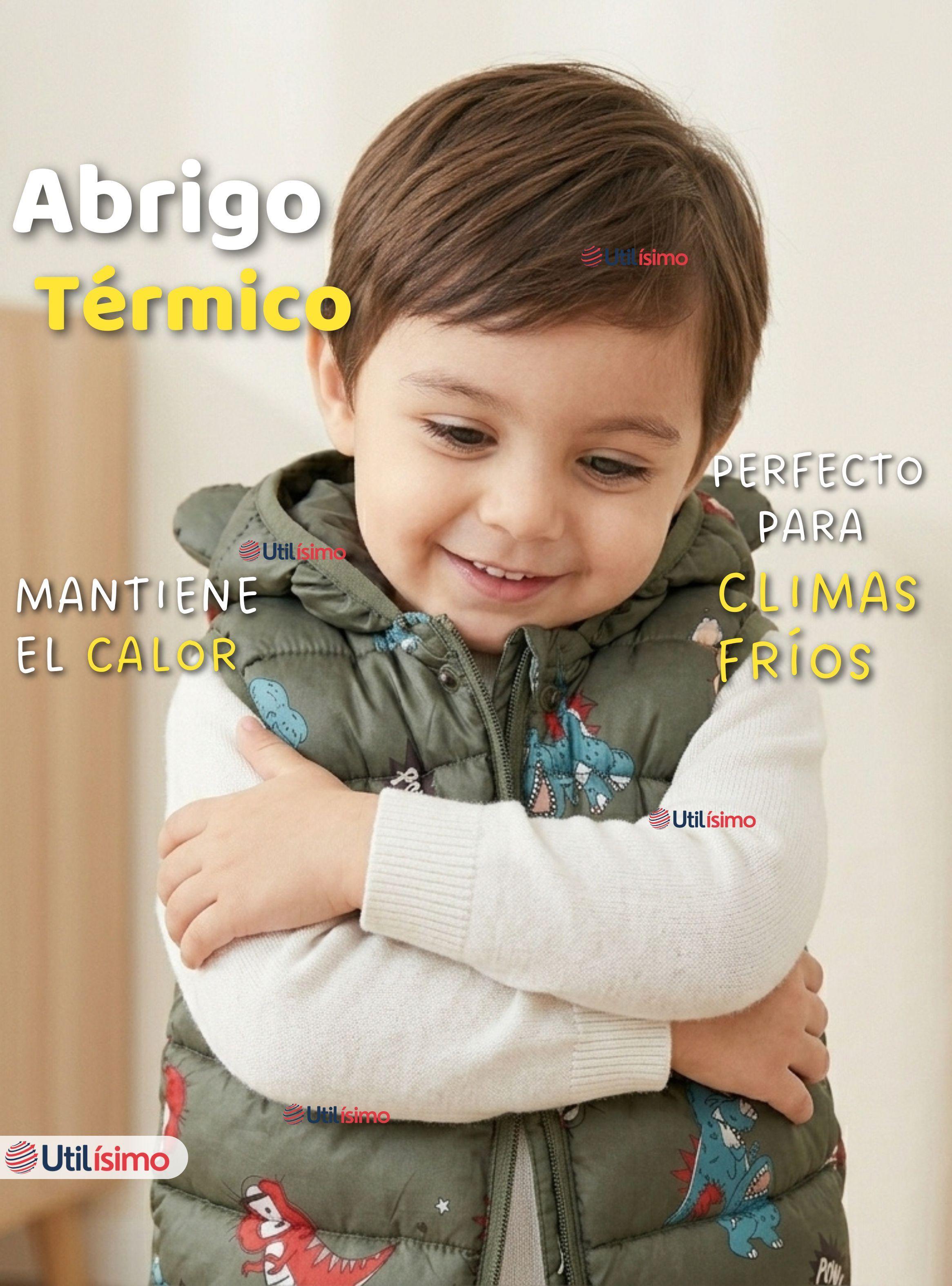 Parka Infantil Con Capucha Sin Manga Bebe Niño-5