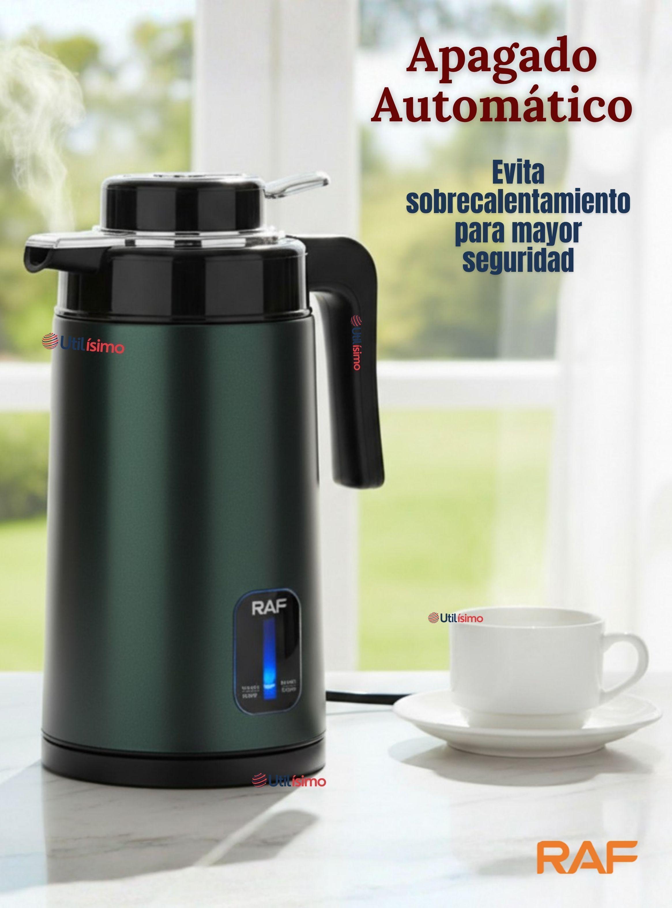 Hervidor Termo Eléctrico RAF 1360W Capacidad 2 Litros Color Verde-6