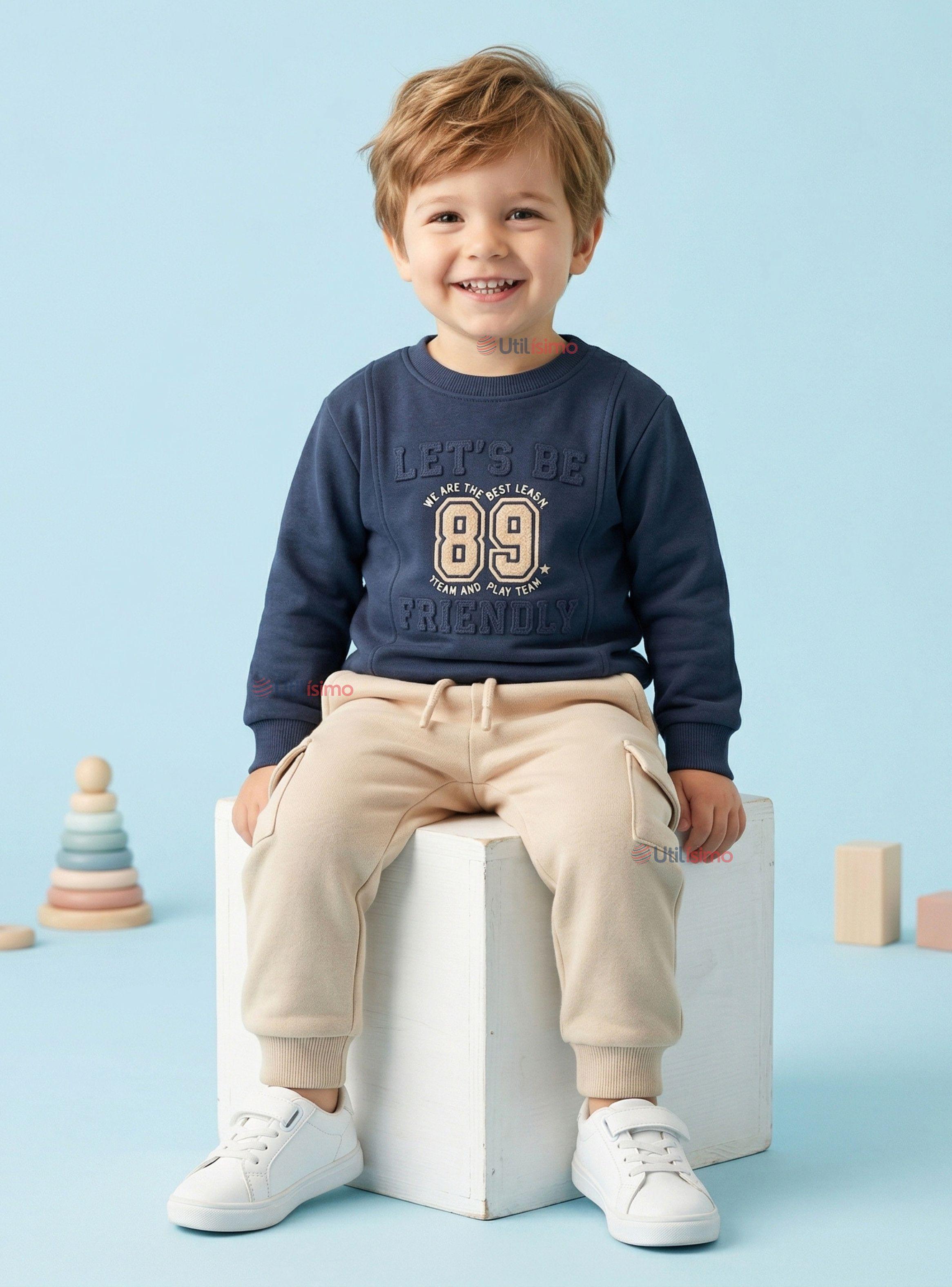Conjunto 2 Piezas Buzo Pantalón Y Polerón De Algodón de Niño Friendly Class-0