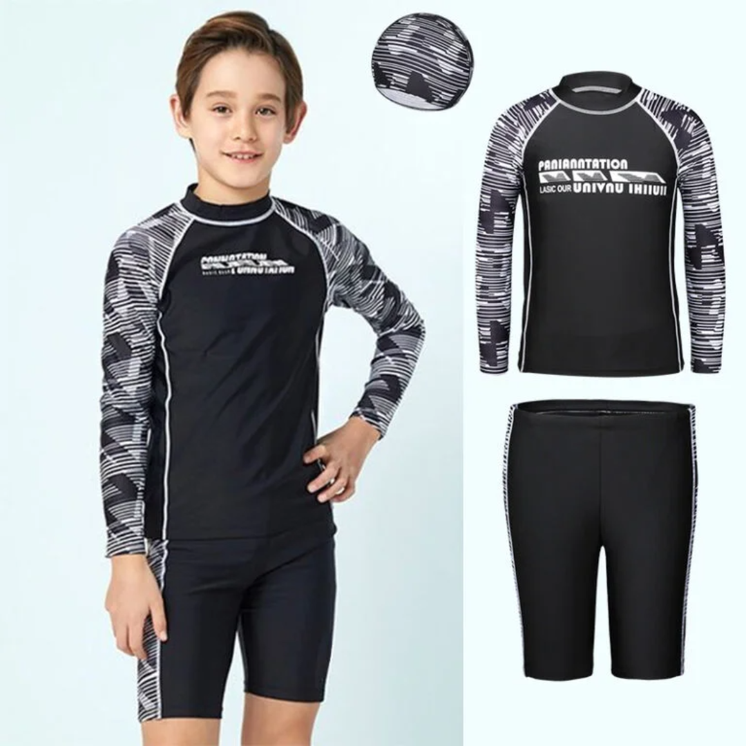 TRAJE DE BAÑO 2 PIEZAS MANGA LARGA NIÑO JUMP KIDS-0