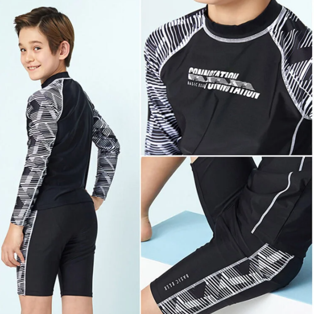 TRAJE DE BAÑO 2 PIEZAS MANGA LARGA NIÑO JUMP KIDS-6