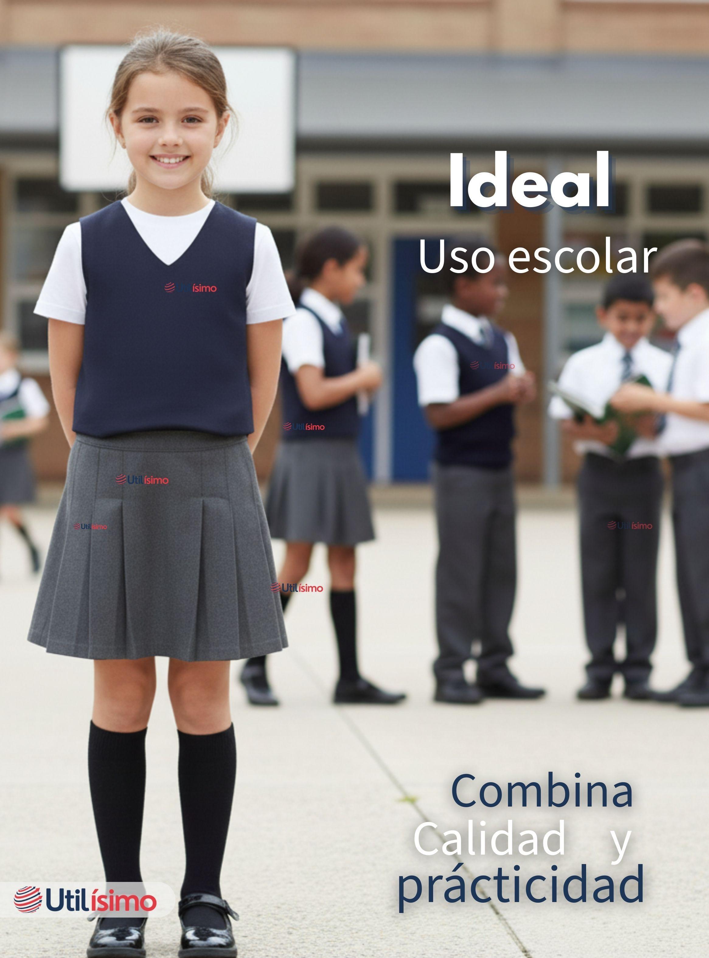 Pack 5 Falda Escolar Plisada Color Gris para Niña-3