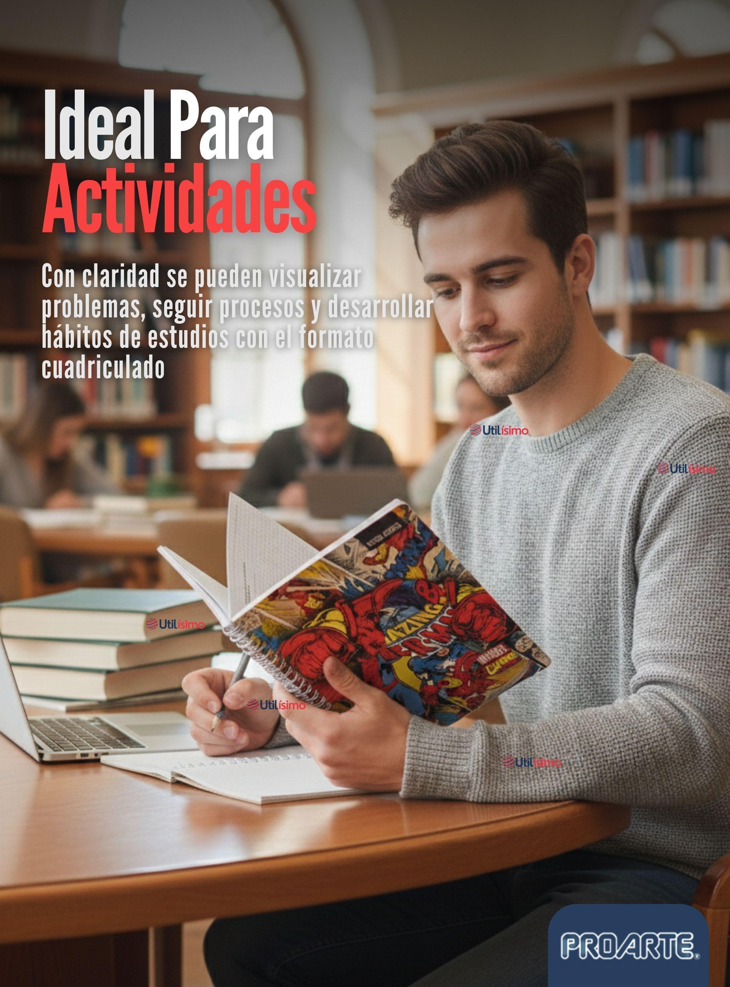 Pack 10 Cuadernos Universitarios Marvel Comics 100 Hojas Proarte Diseño Surtido-5