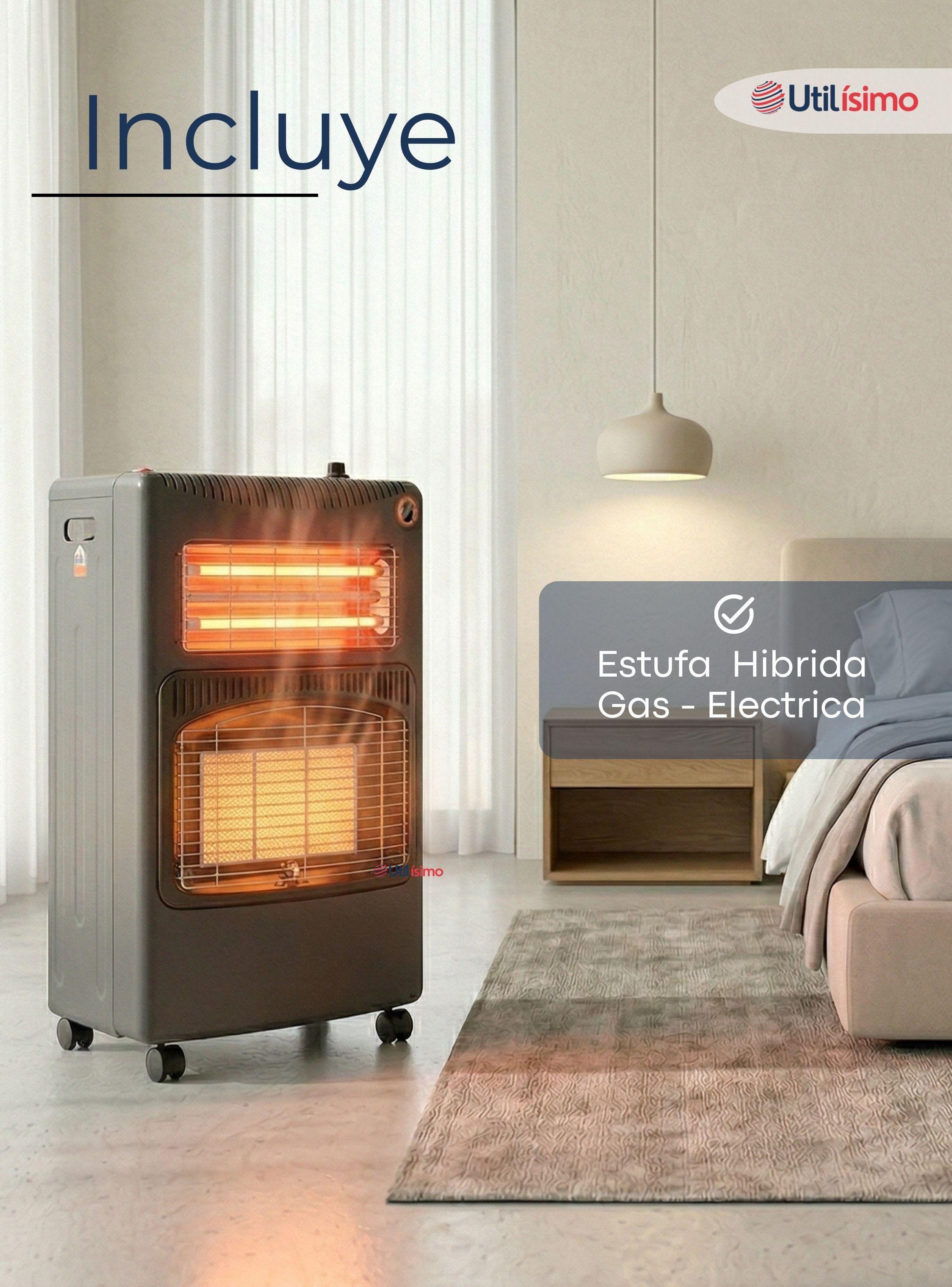 Estufa Hibrida Gas Eléctrica Plegable 5kg A 15kg GLP -2