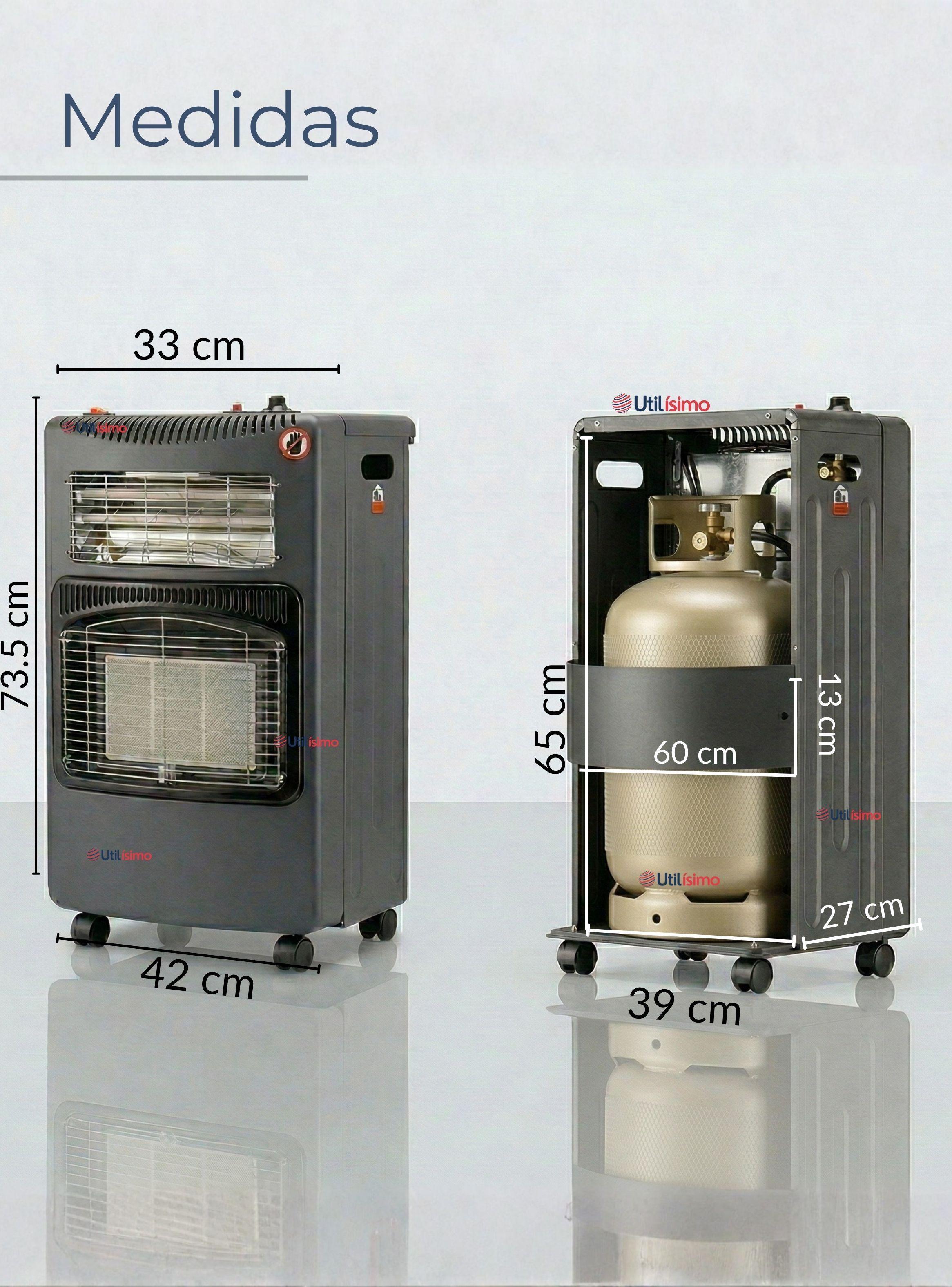 Estufa Hibrida Gas Eléctrica Plegable 5kg A 15kg GLP -3