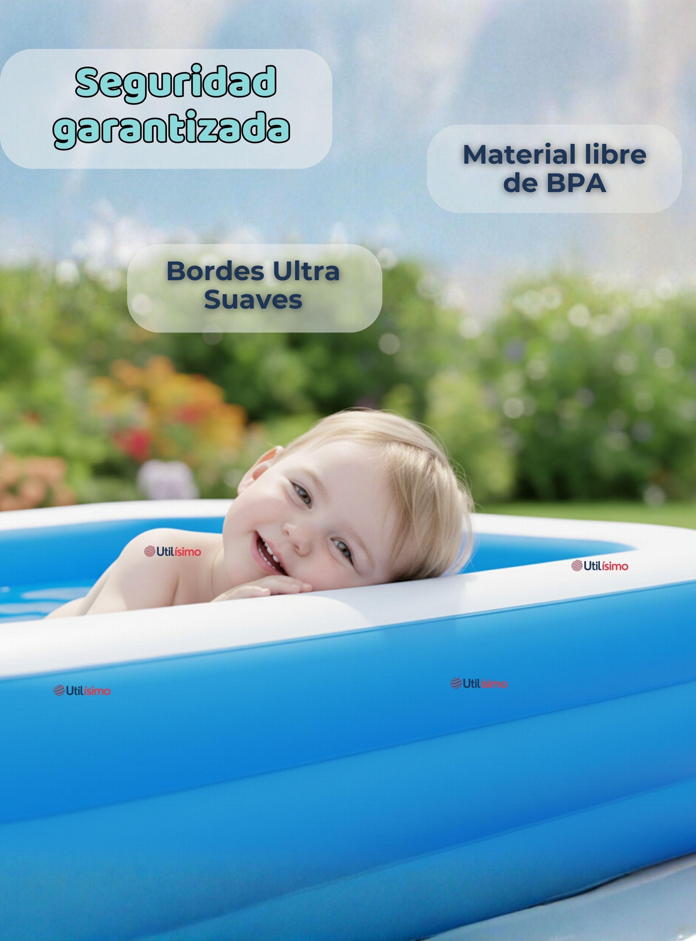 Piscina Inflable Rectangular 305x183x60cm Color Azul-4