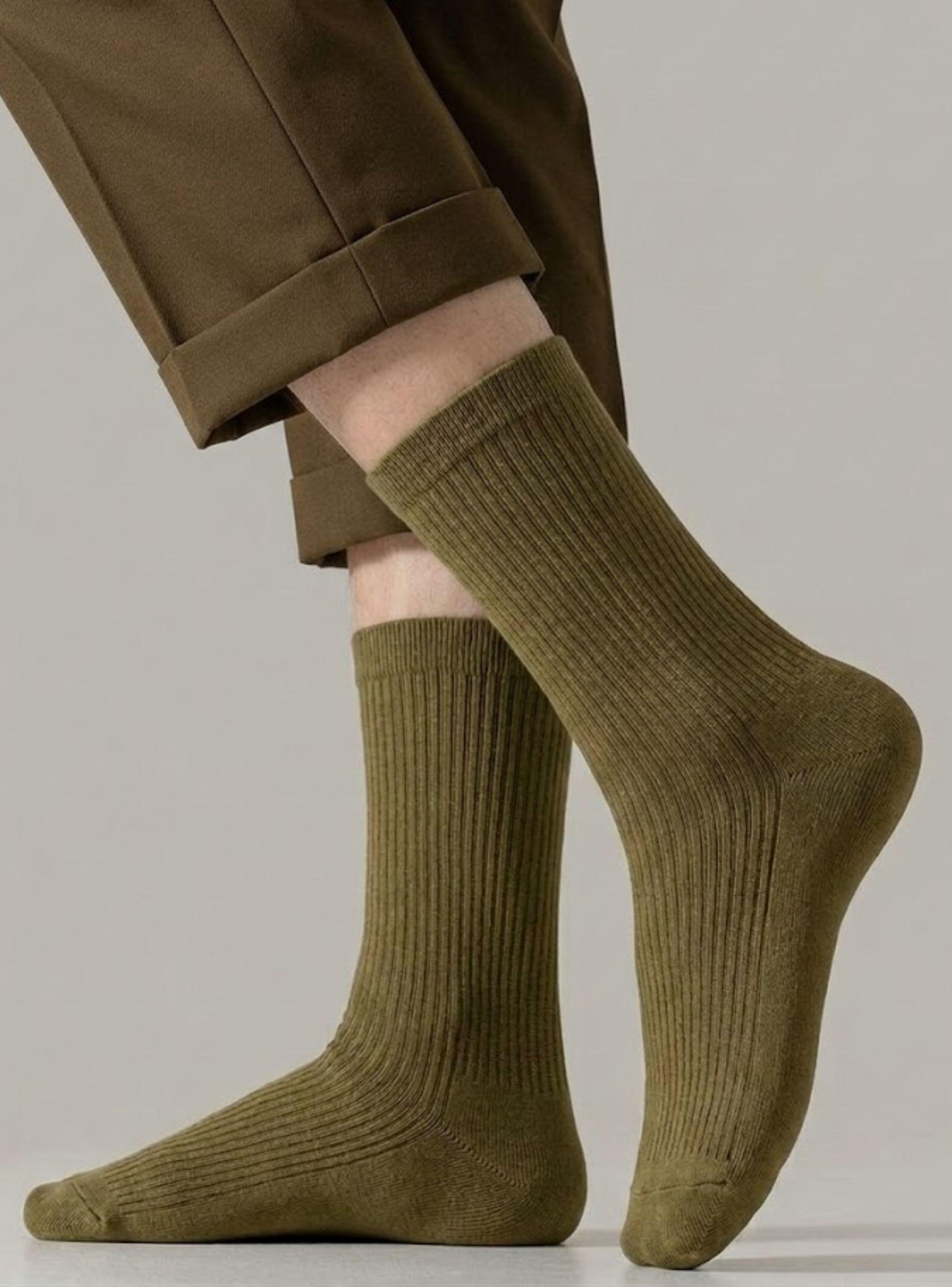 Pack 6 Pares Calcetines Carabineros Verde 65% de Algodón Uniformado Transpirable-0