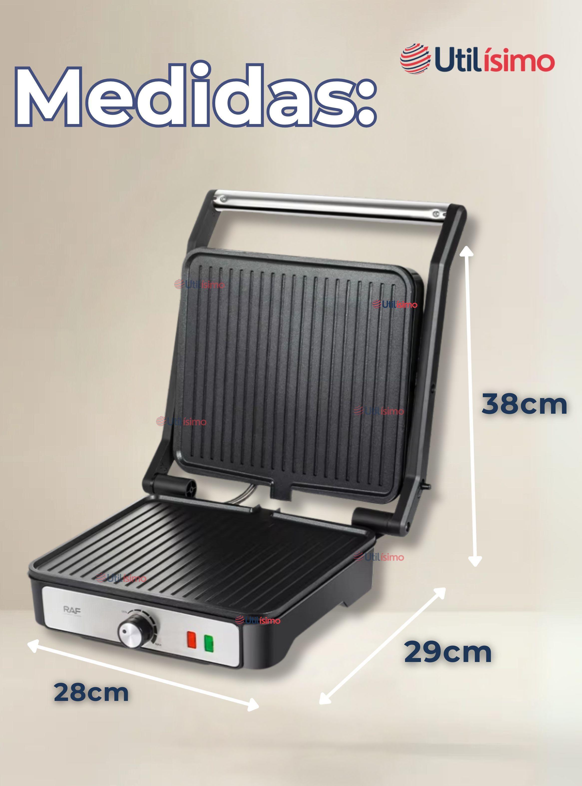 Plancha Parrillera Eléctrica 2000W Asadora Sandwichera Doble Cara Antiadherente-2