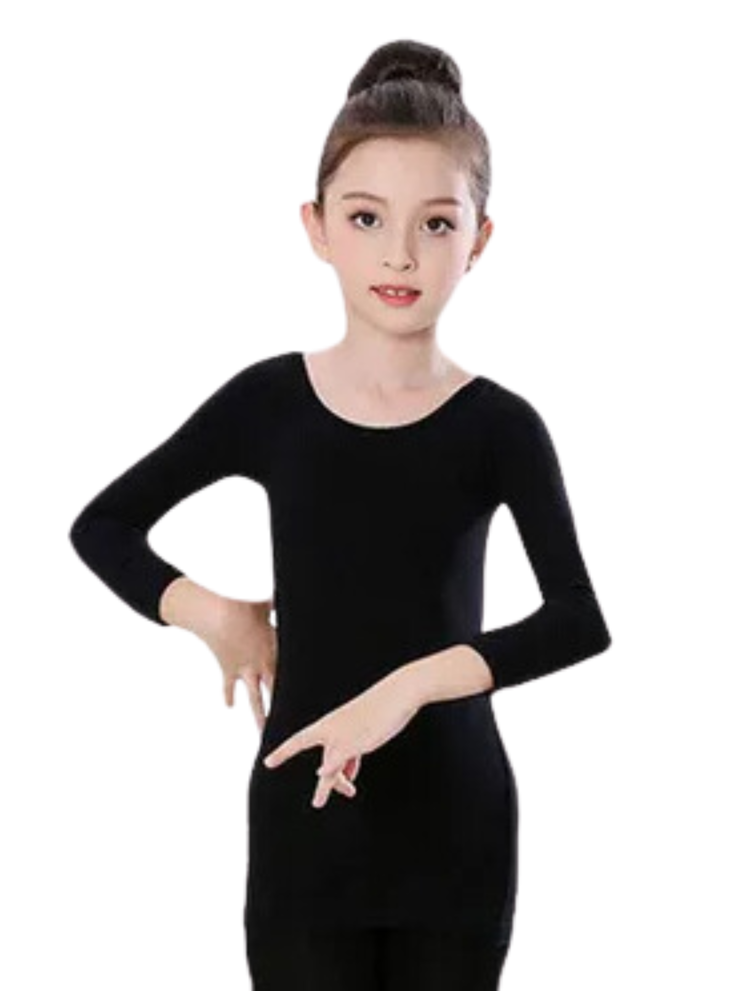 Camiseta Manga Larga Niña Algodón Elástica Segunda Piel-3