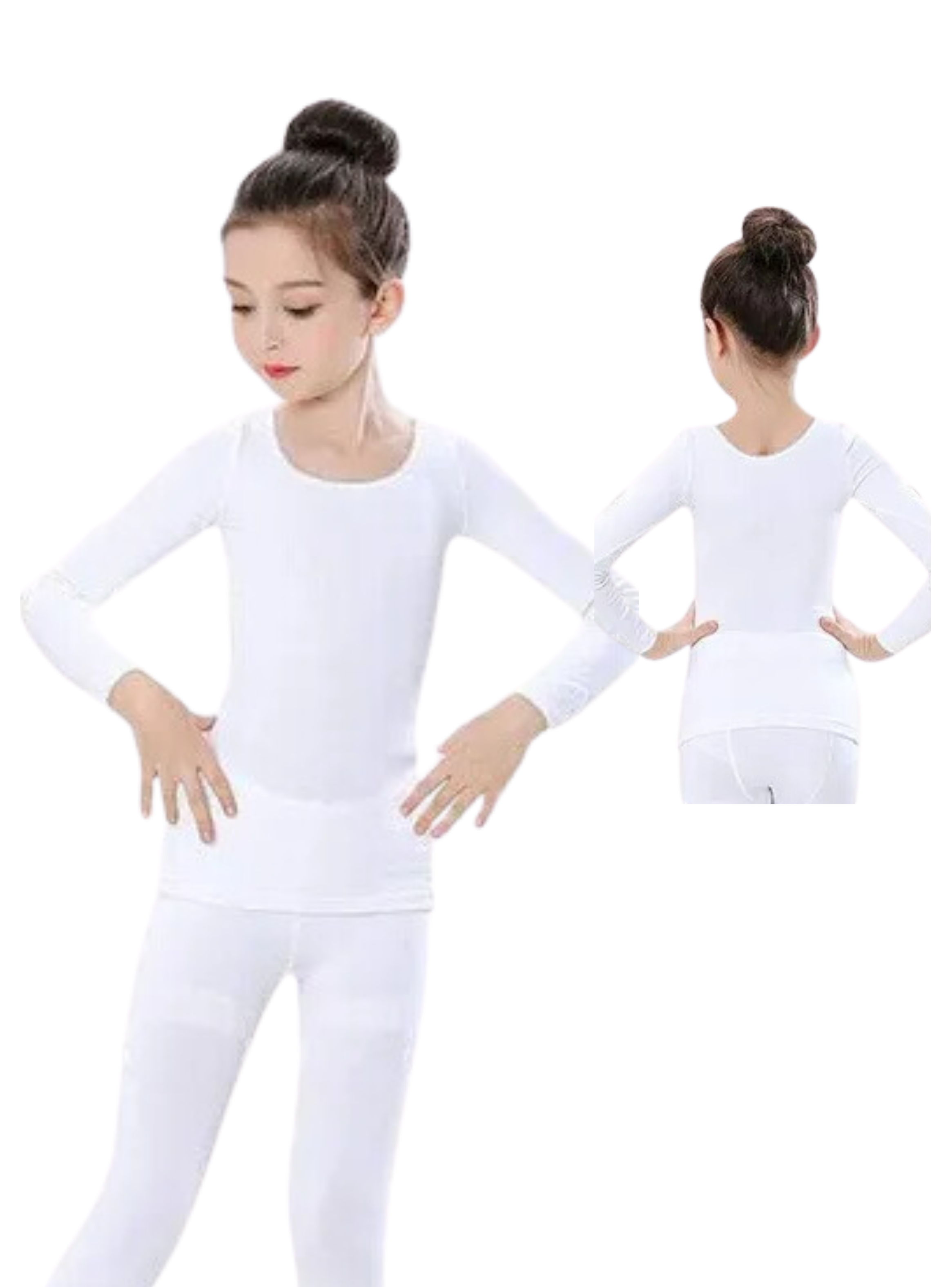 Camiseta Manga Larga Niña Algodón Elástica Segunda Piel-4