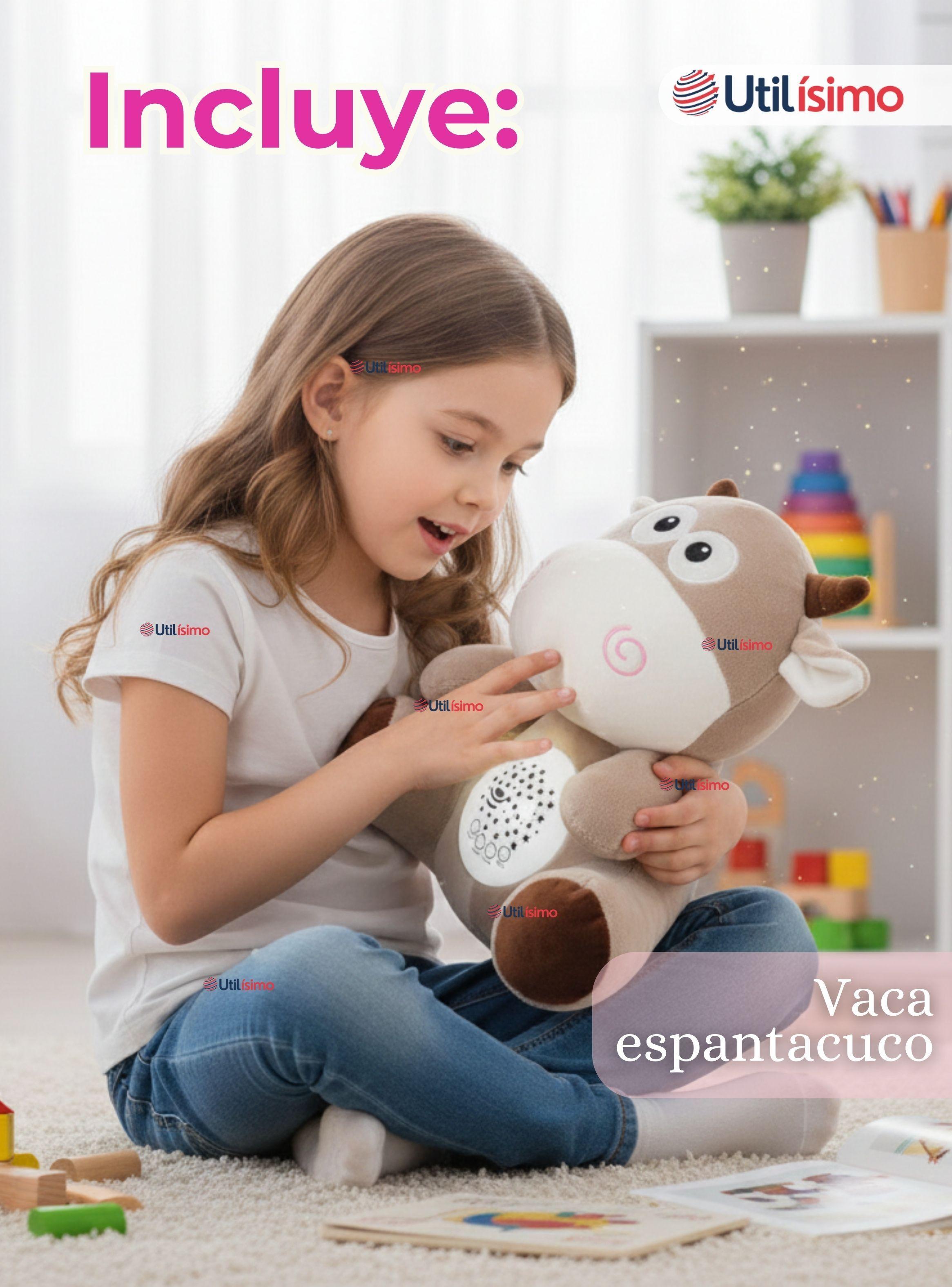 Peluche Vaca Espantacuco Luz Y Sonido Para Bebé Niño Niña-7