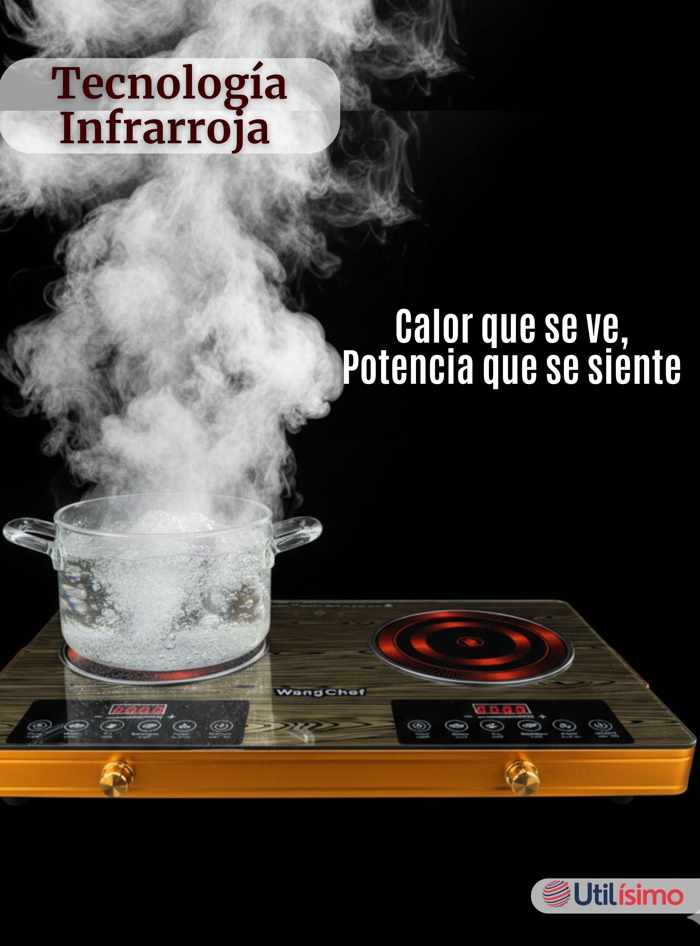 Cocina Eléctrica Cocinilla  3500w Encimera de 2 Platos Portátil-6