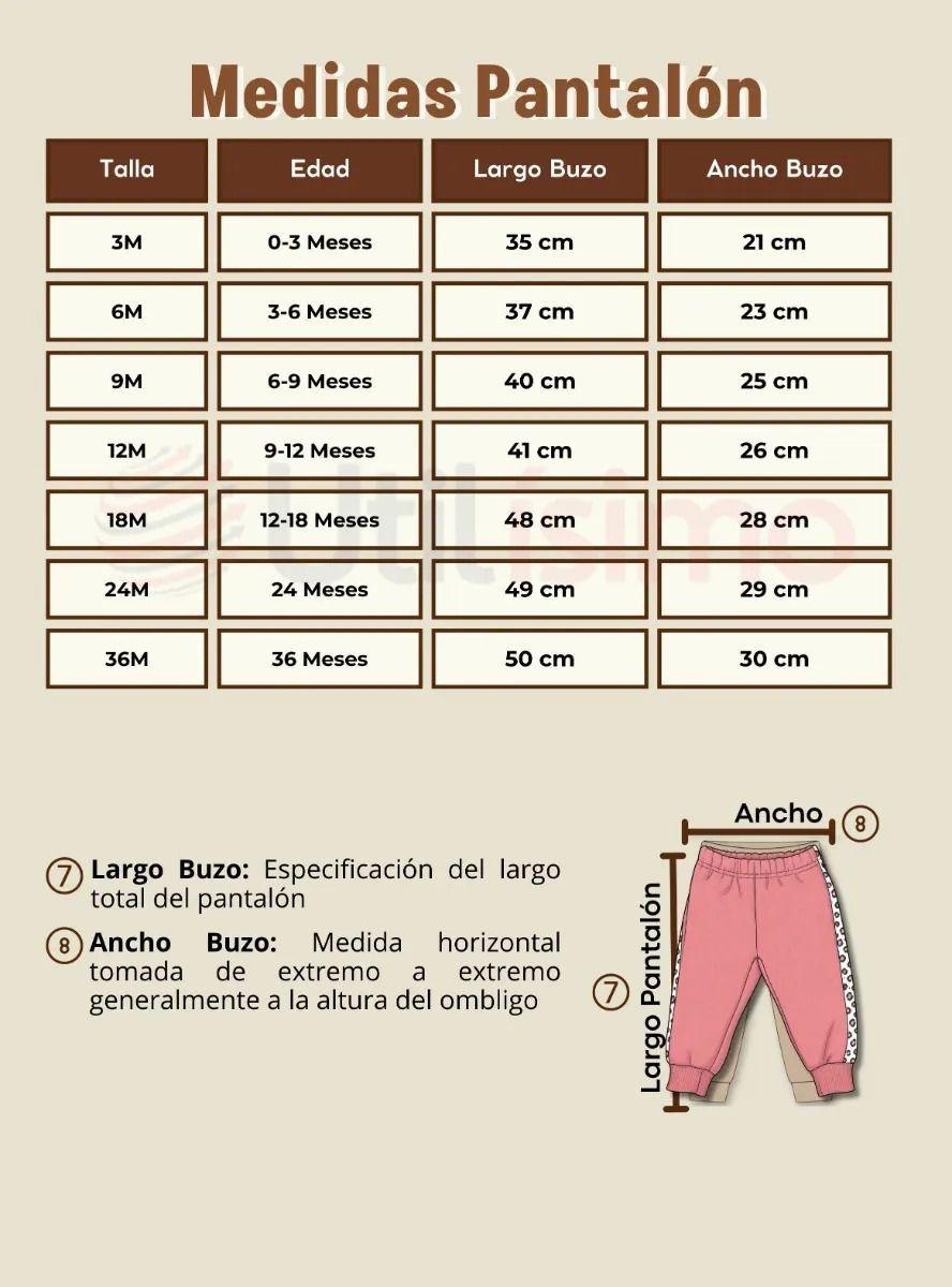 Conjunto 3 Piezas Buzo Pantalón Polerón Body Algodón Rosado Niña Bebé -4