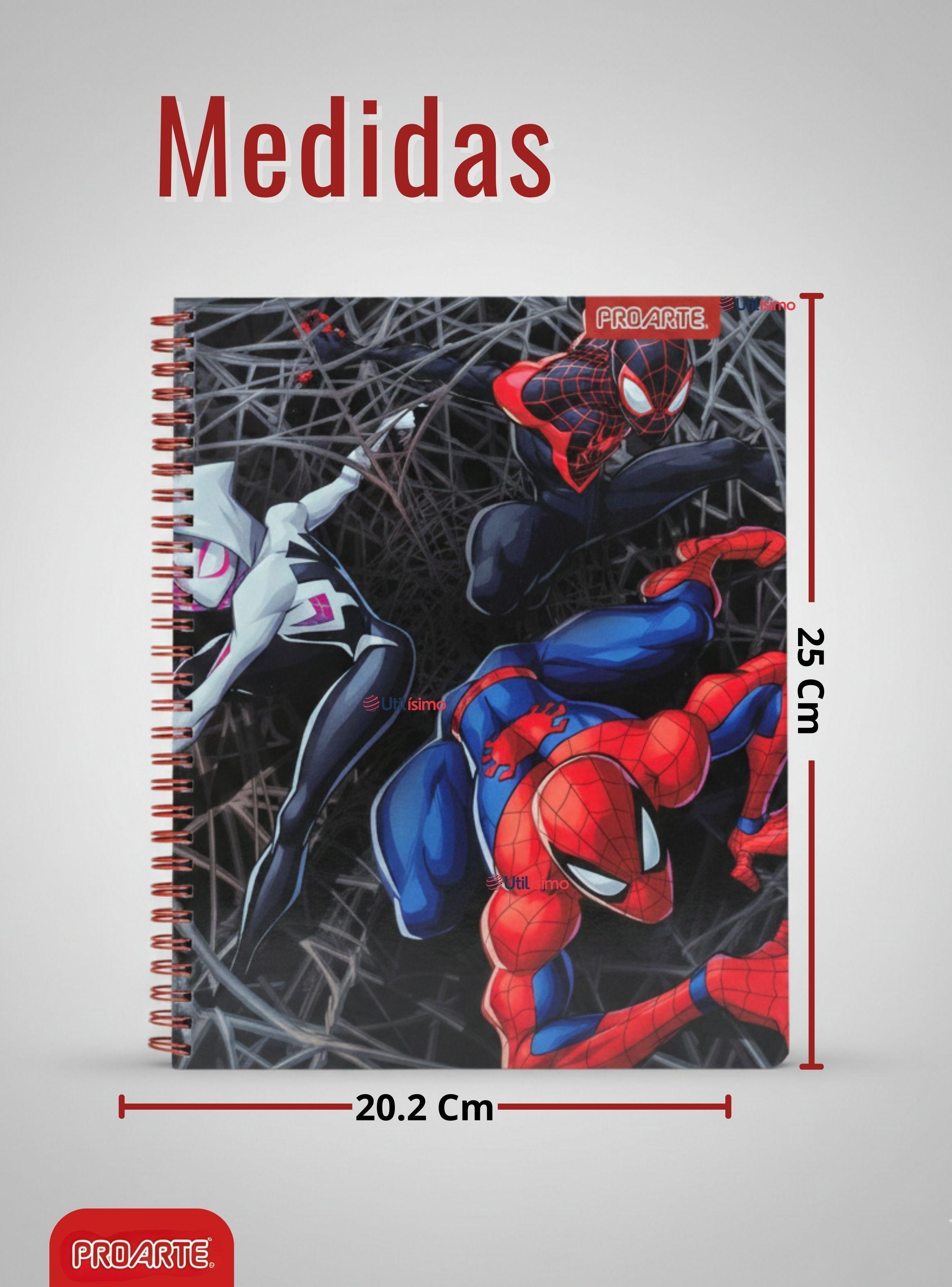 Pack 10 Cuadernos Universitarios SpiderMan de 100 Hojas Proarte Diseño Surtido-3