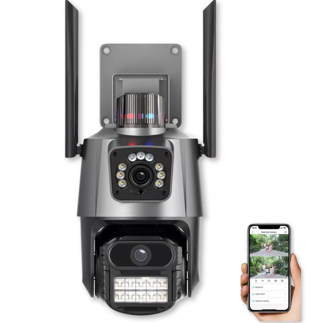 Cámara Domo Wifi Doble Lente Full Hd Alarma Seguimiento Hcl-1