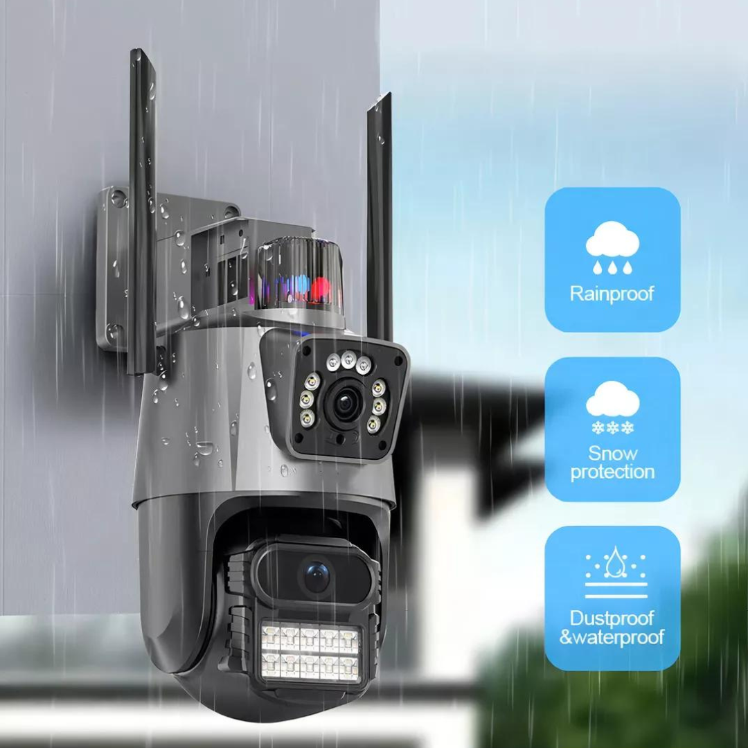 Cámara Domo Wifi Doble Lente Full Hd Alarma Seguimiento Hcl-2