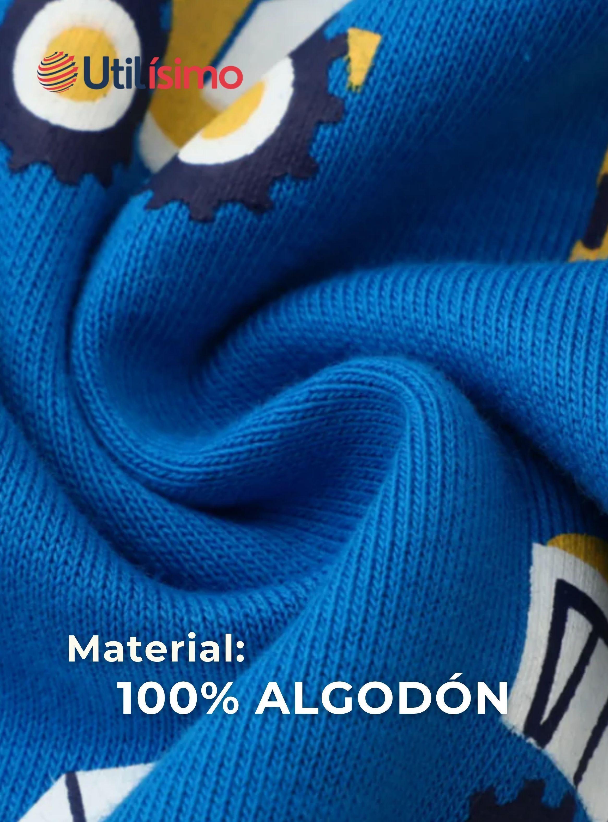 Polerón Algodón Cuello Redondo Niño Azul Claro Grúa-4