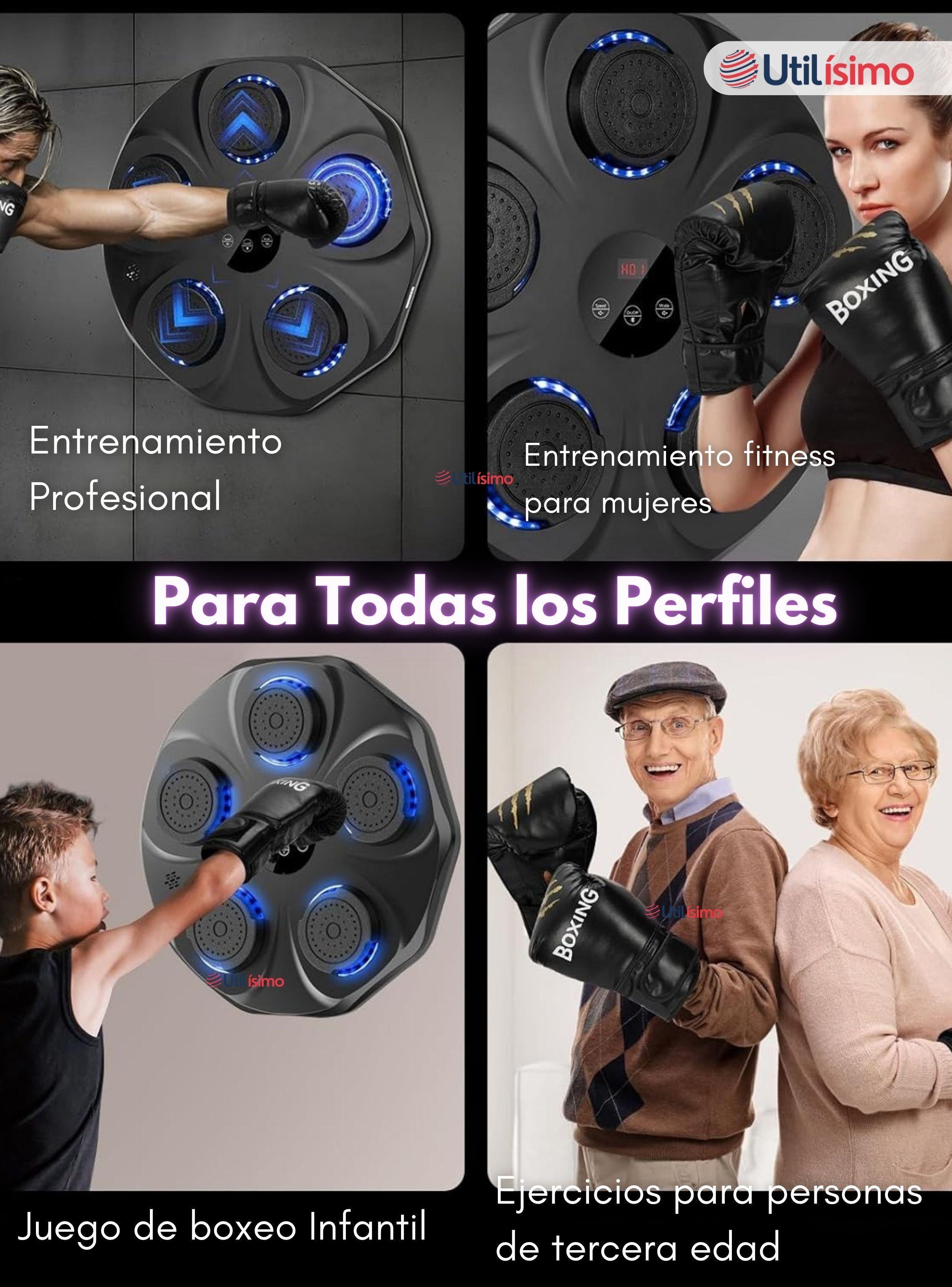 Máquina de Boxeo Musical con Bluetooth y Guantes para Adulto y Niños -7