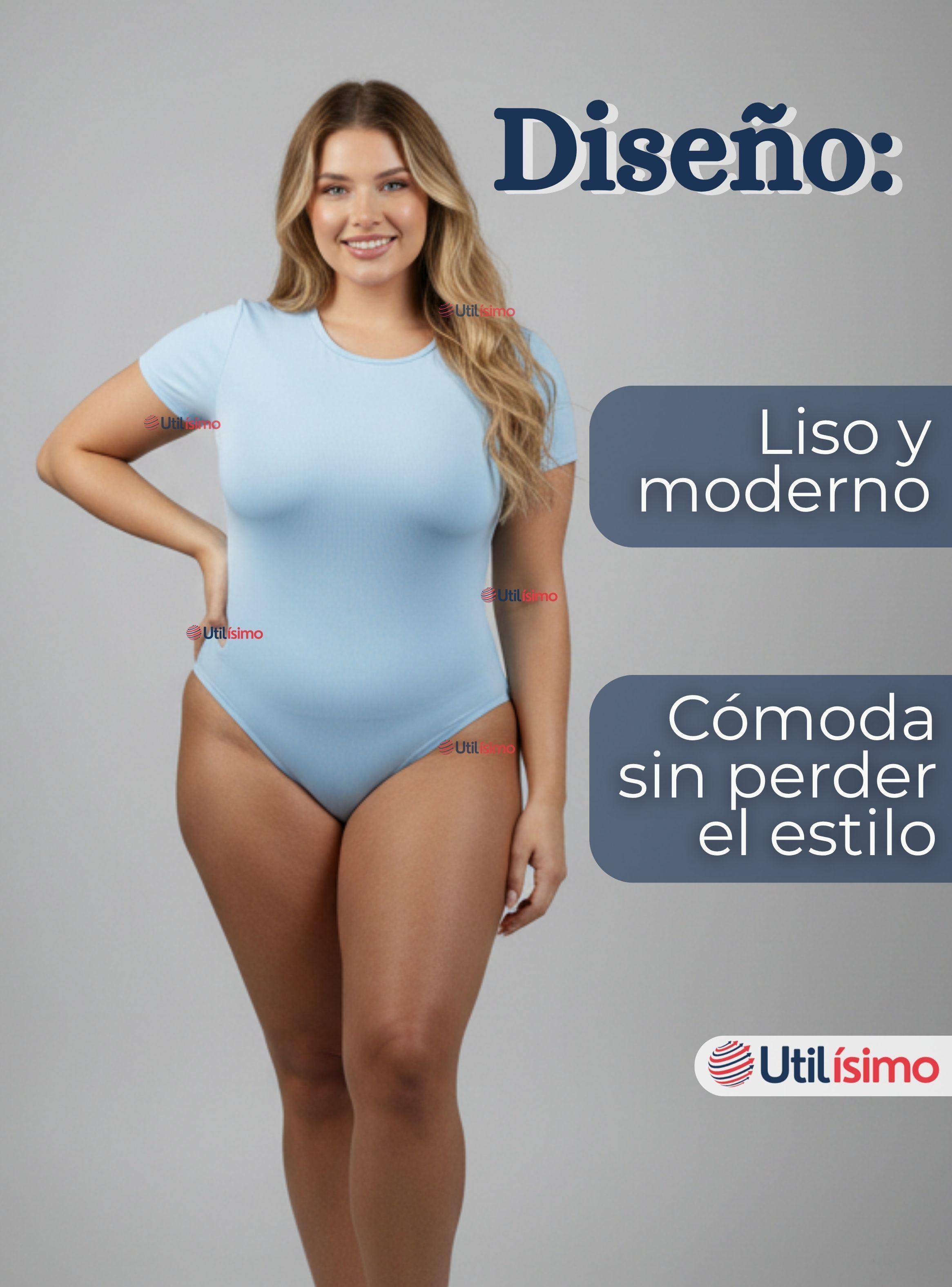 Pack 6 Body Ajustable Moldeador 100% de Bambú Cuello Redondo Manga Corta Mujer en Colores Surtidos-4