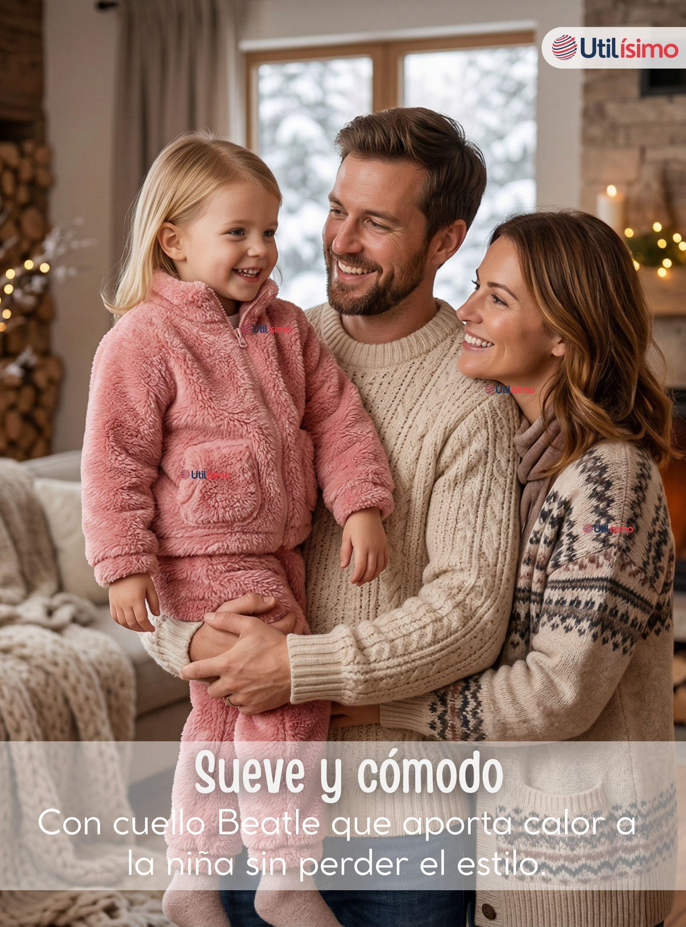 Conjunto 2 Piezas Buzo Polerón Pantalón Bebe Niña Poliéster Pink-7