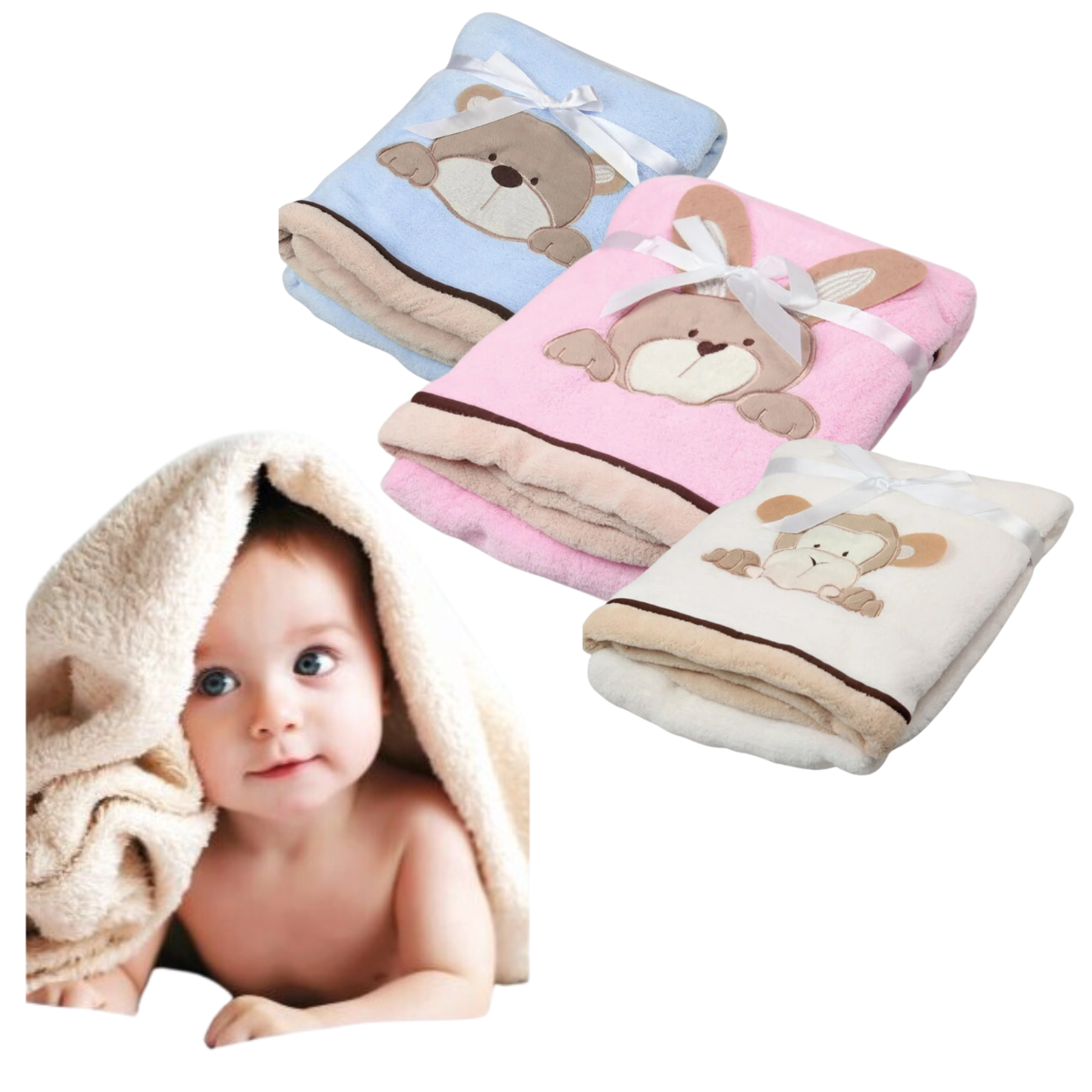 Manta De Bebe Frizadas De Polar Niña Surtidas-4