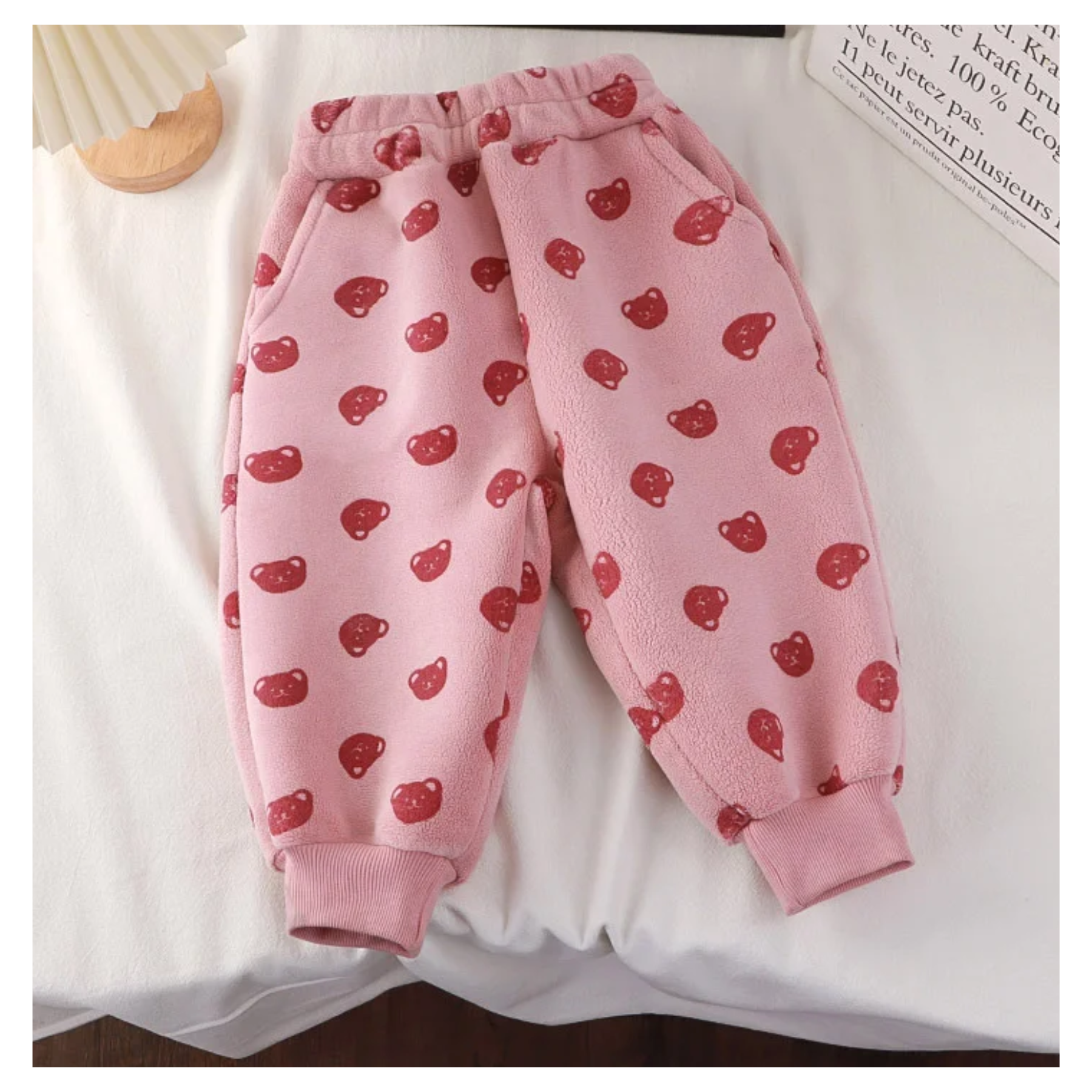 Pantalón Estampado Polar Termico Niña Rosa Jump Kids-1