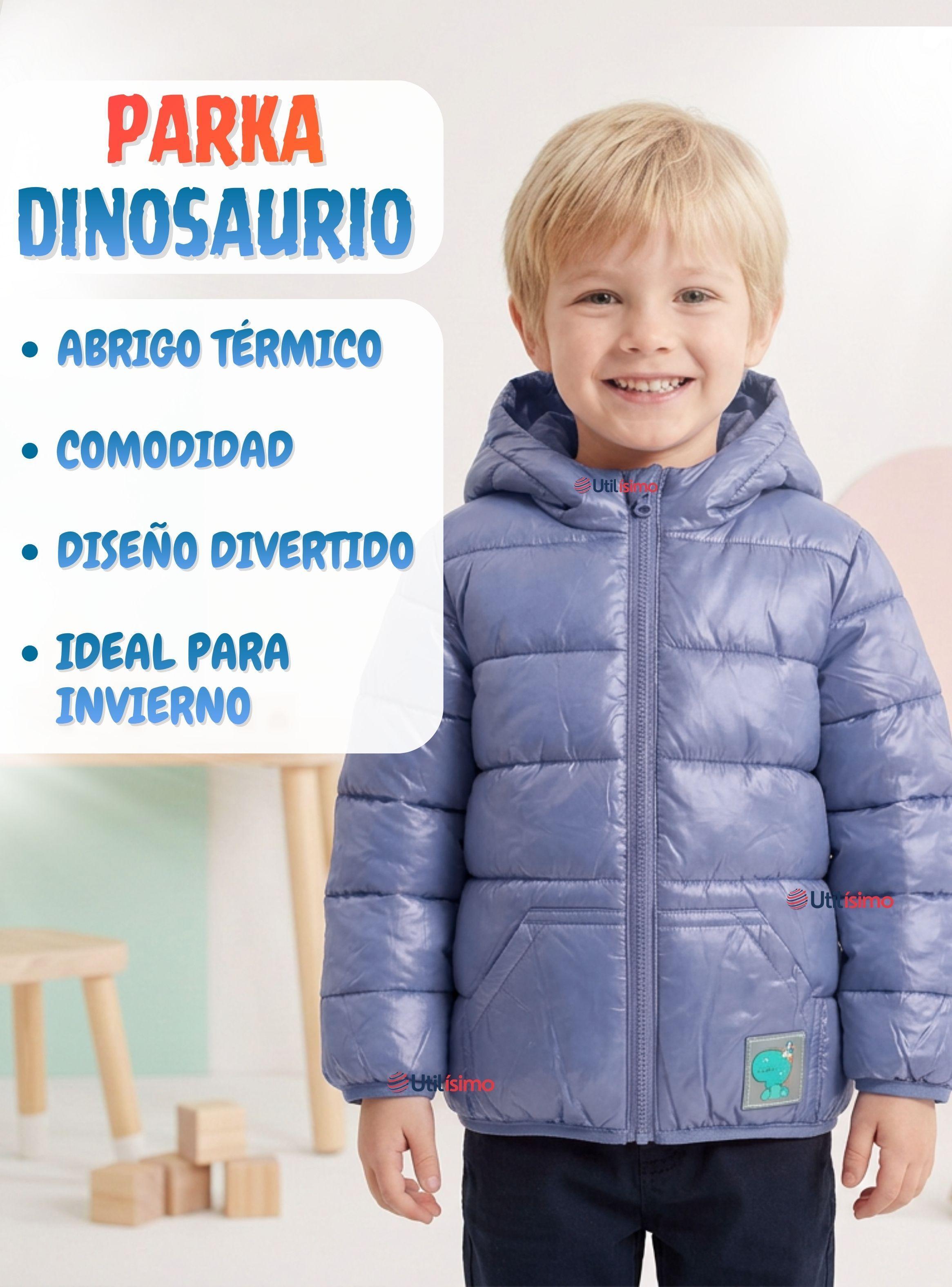 Parka Dinosaurio Con Capucha Manga Larga de Niño Jump Kids Azul-4