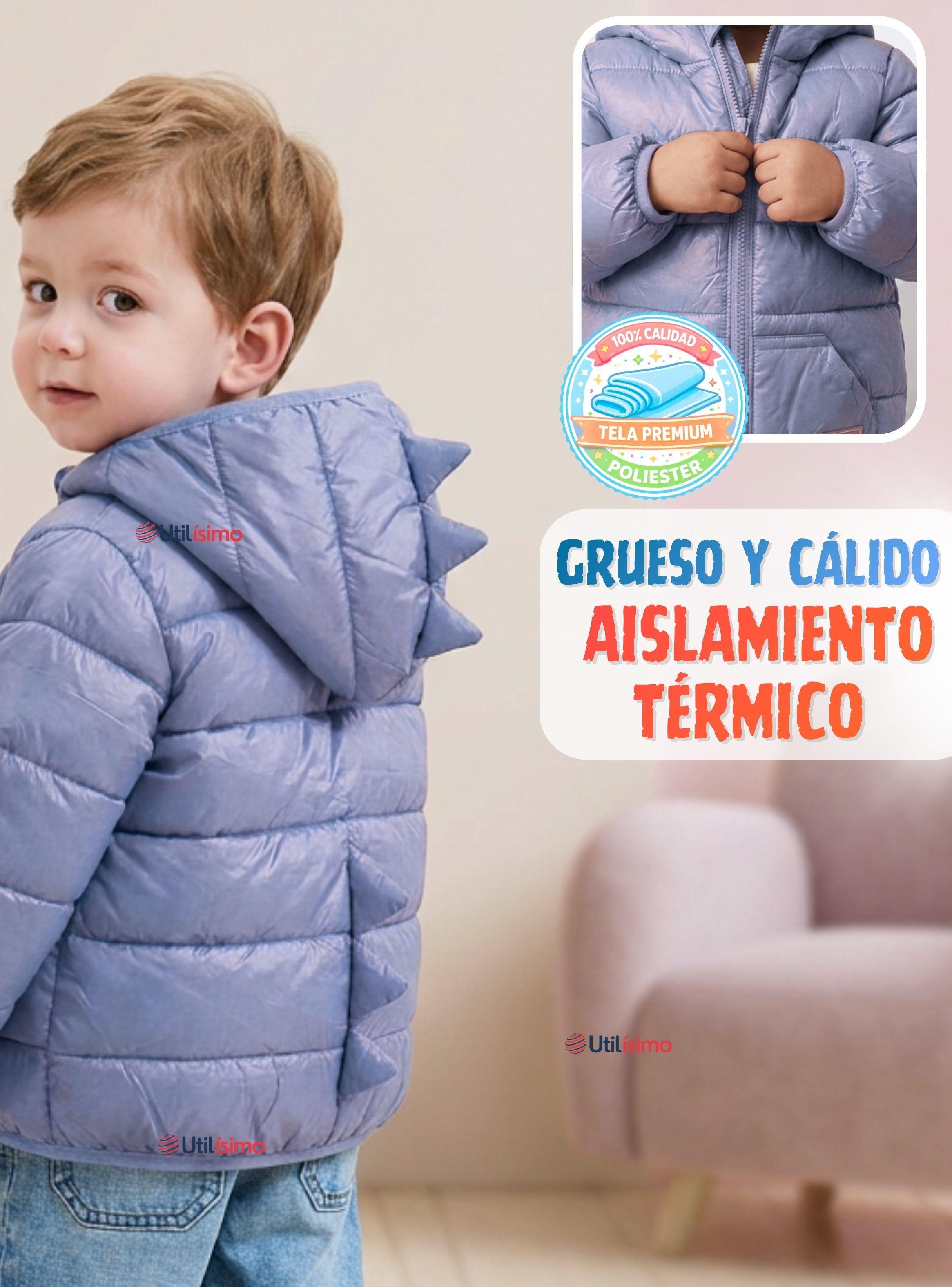 Parka Dinosaurio Con Capucha Manga Larga de Niño Jump Kids Azul-5