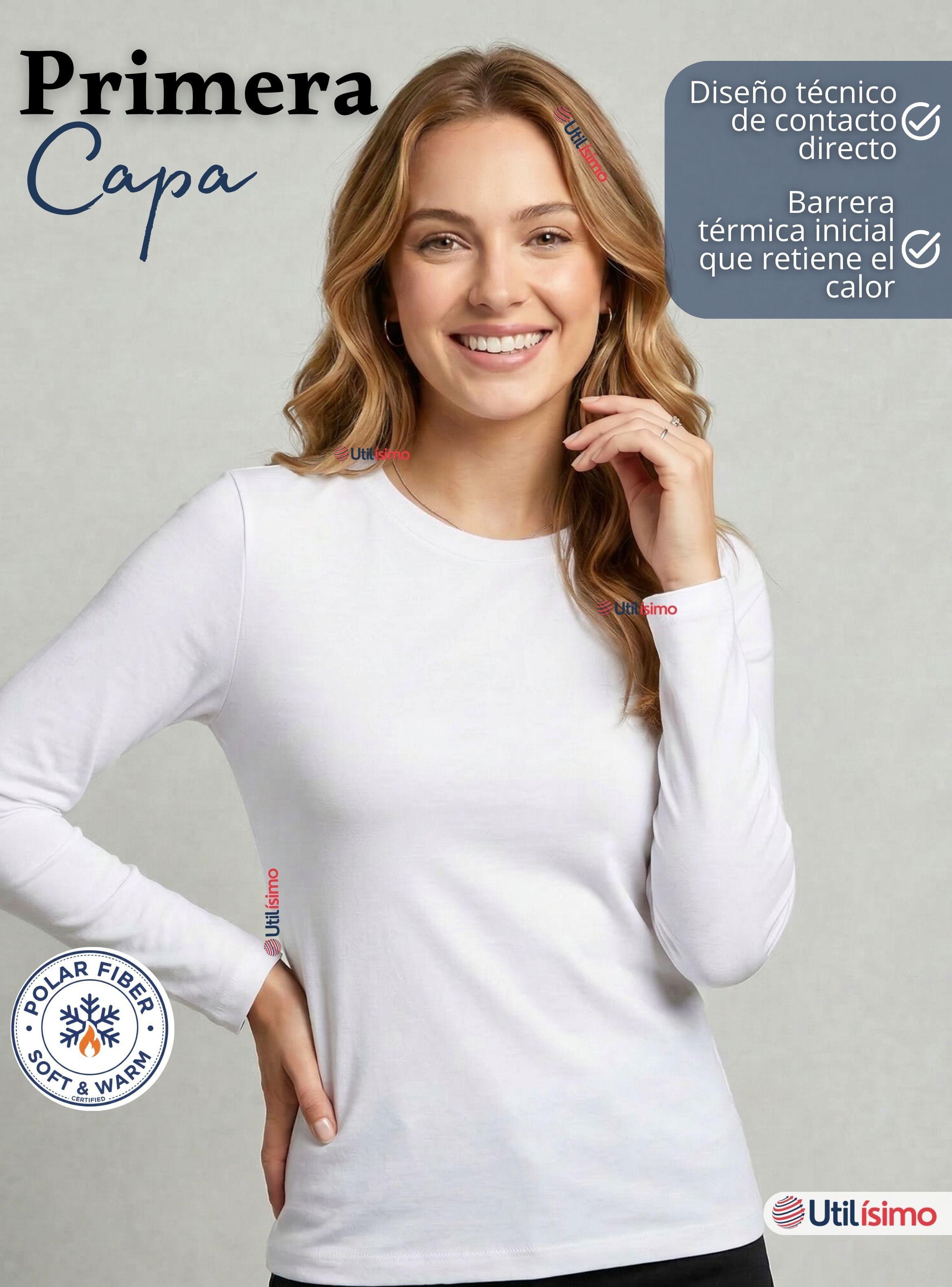 Pack 6 Camisetas Poleras Polar Primera Capa Manga Larga en Colores Surtidos Mujer-2