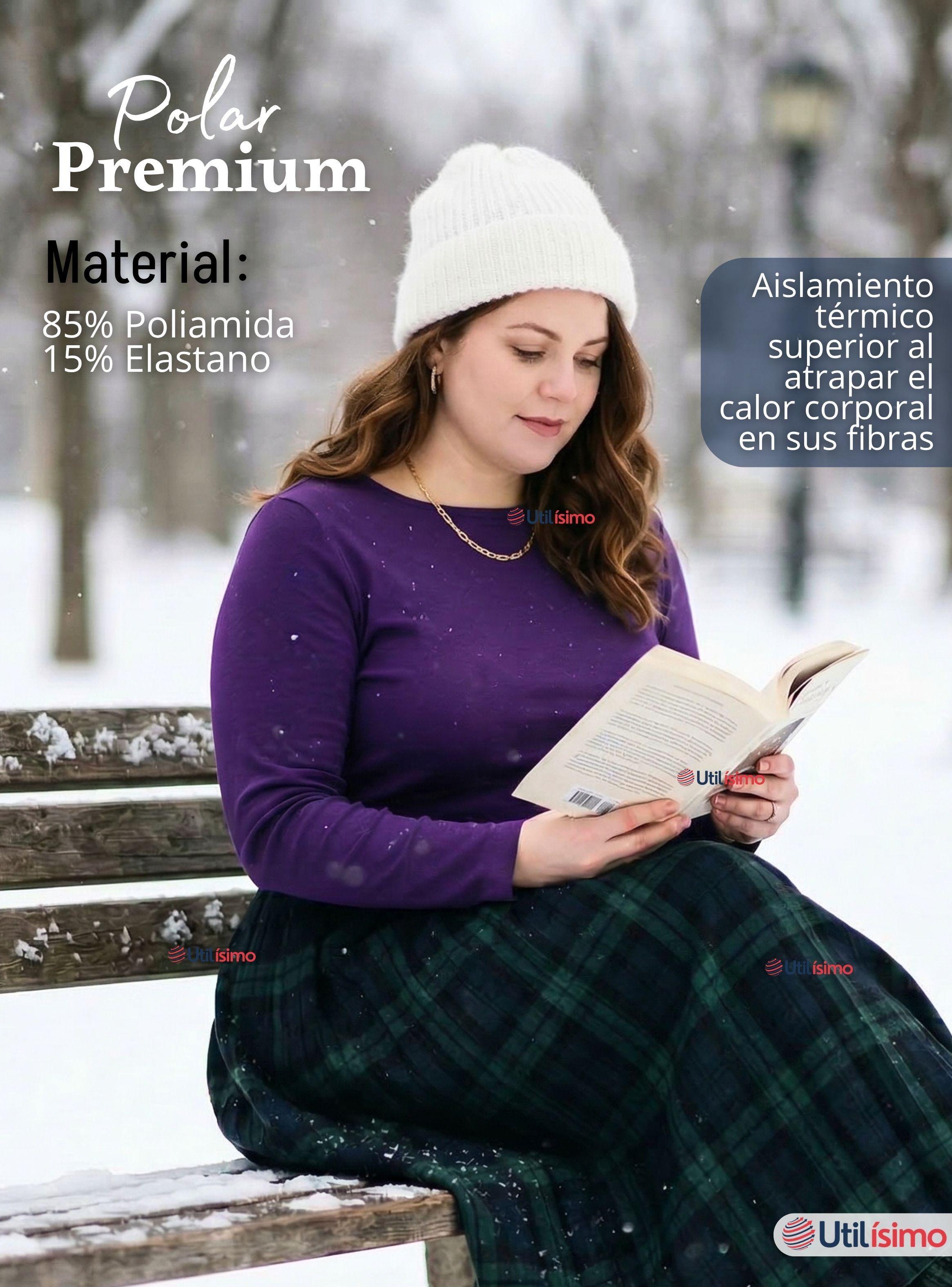 Pack 6 Camisetas Poleras Polar Primera Capa Manga Larga en Colores Surtidos Mujer-4