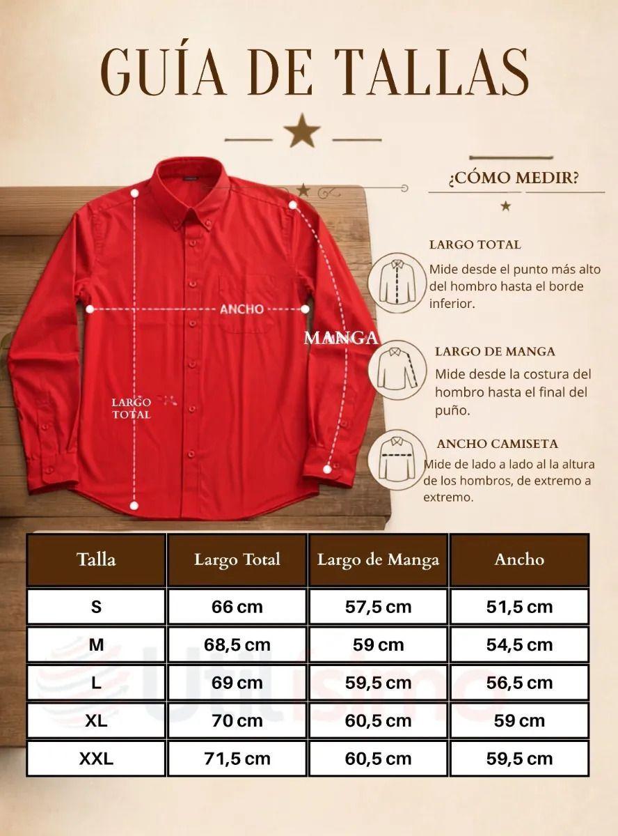 Camisa Roja Clásica Regular Fit Casual Manga Larga Hombre-3