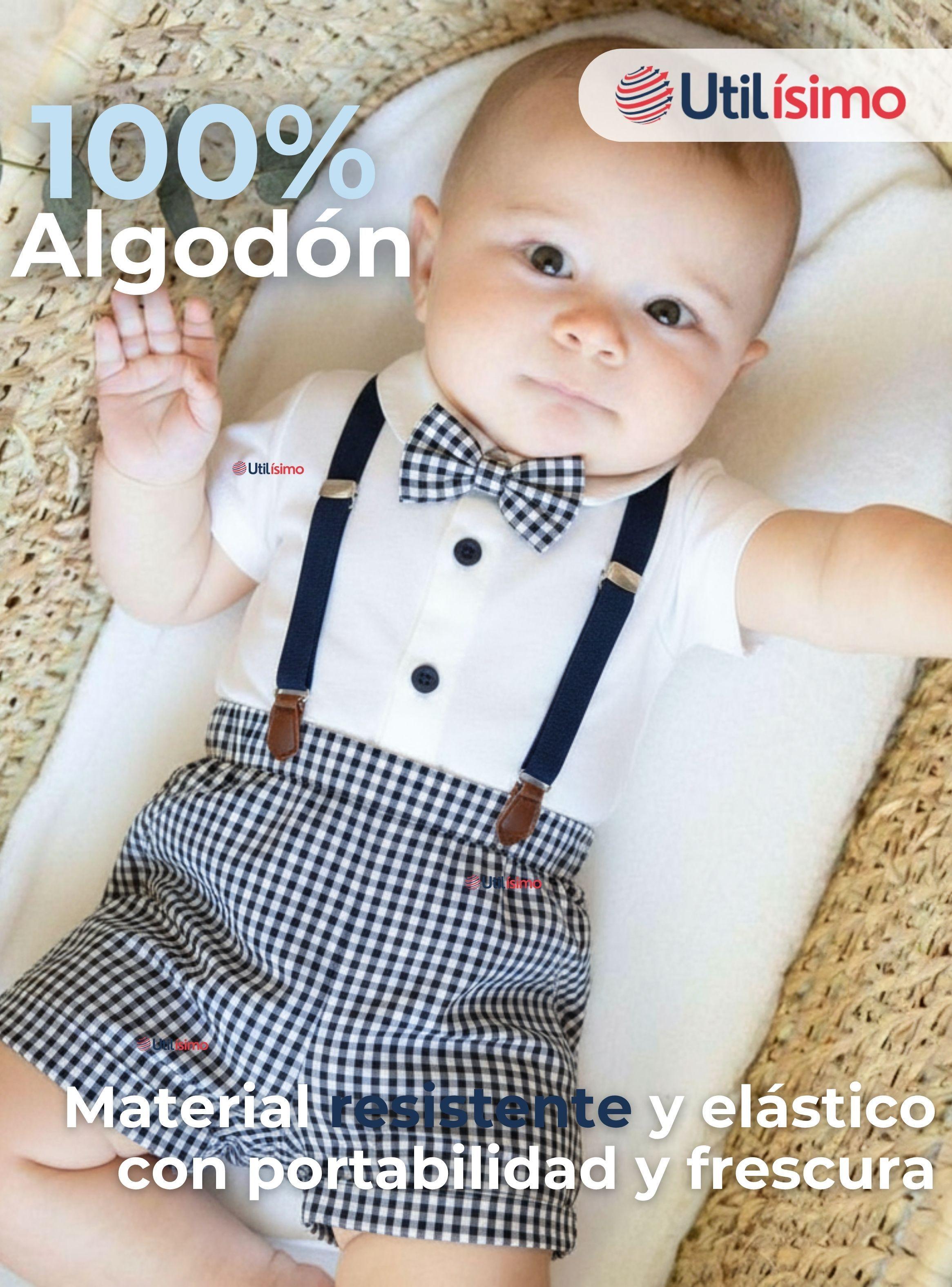 Conjunto De Vestir Con Tirantes Camisa Pantalón Corto Algodón Bebé-2