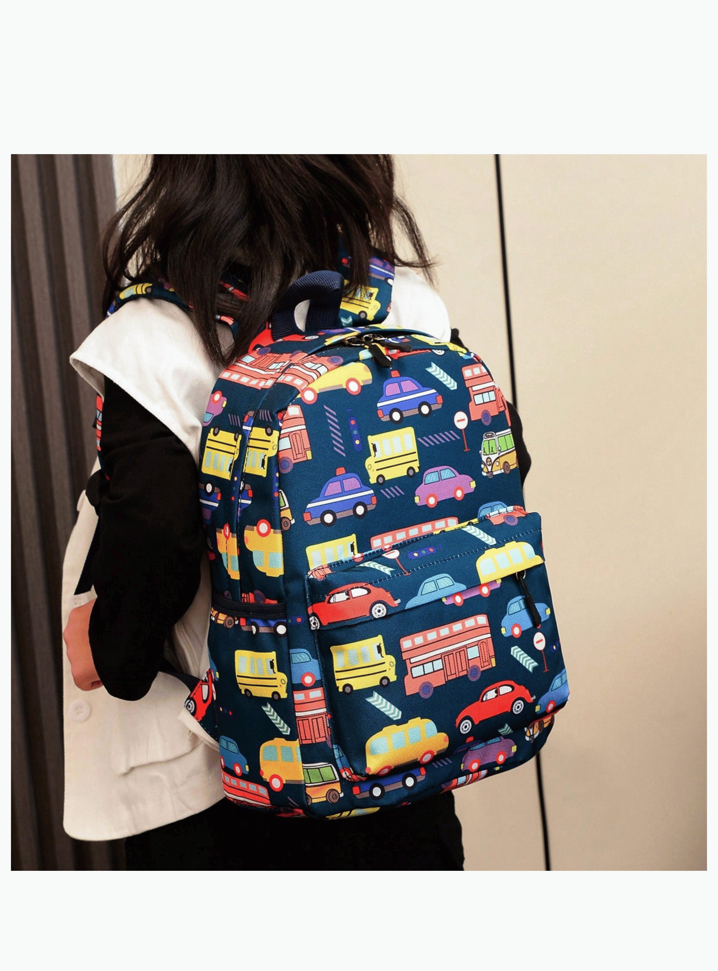 Mochila Infantil 2 a 4 años Jardín Escuela 33cm Niño Niña Dark Blue Bus-2