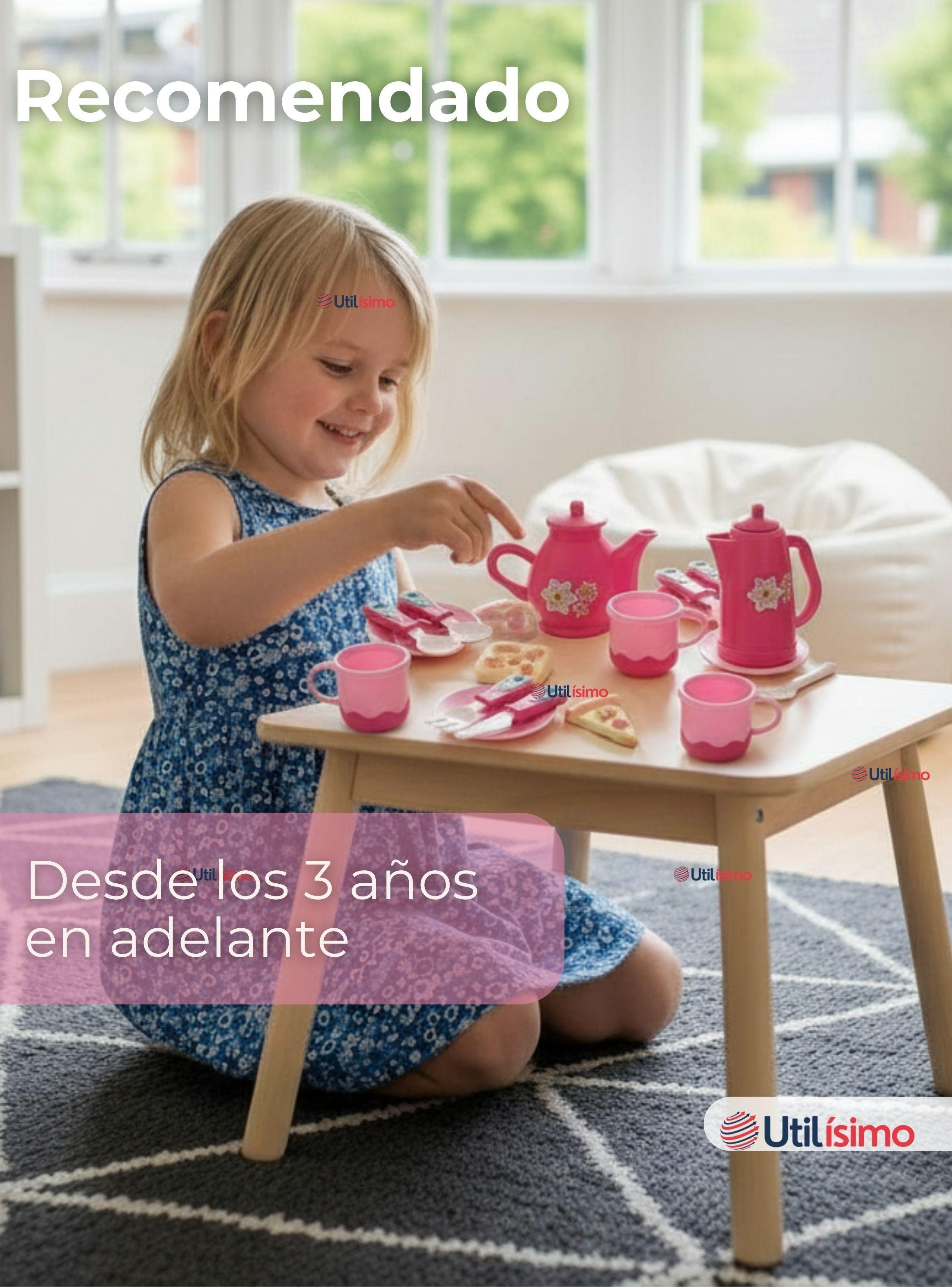 Juguete Juego De Té 15 Piezas para Niñas Beautiful flowers-5