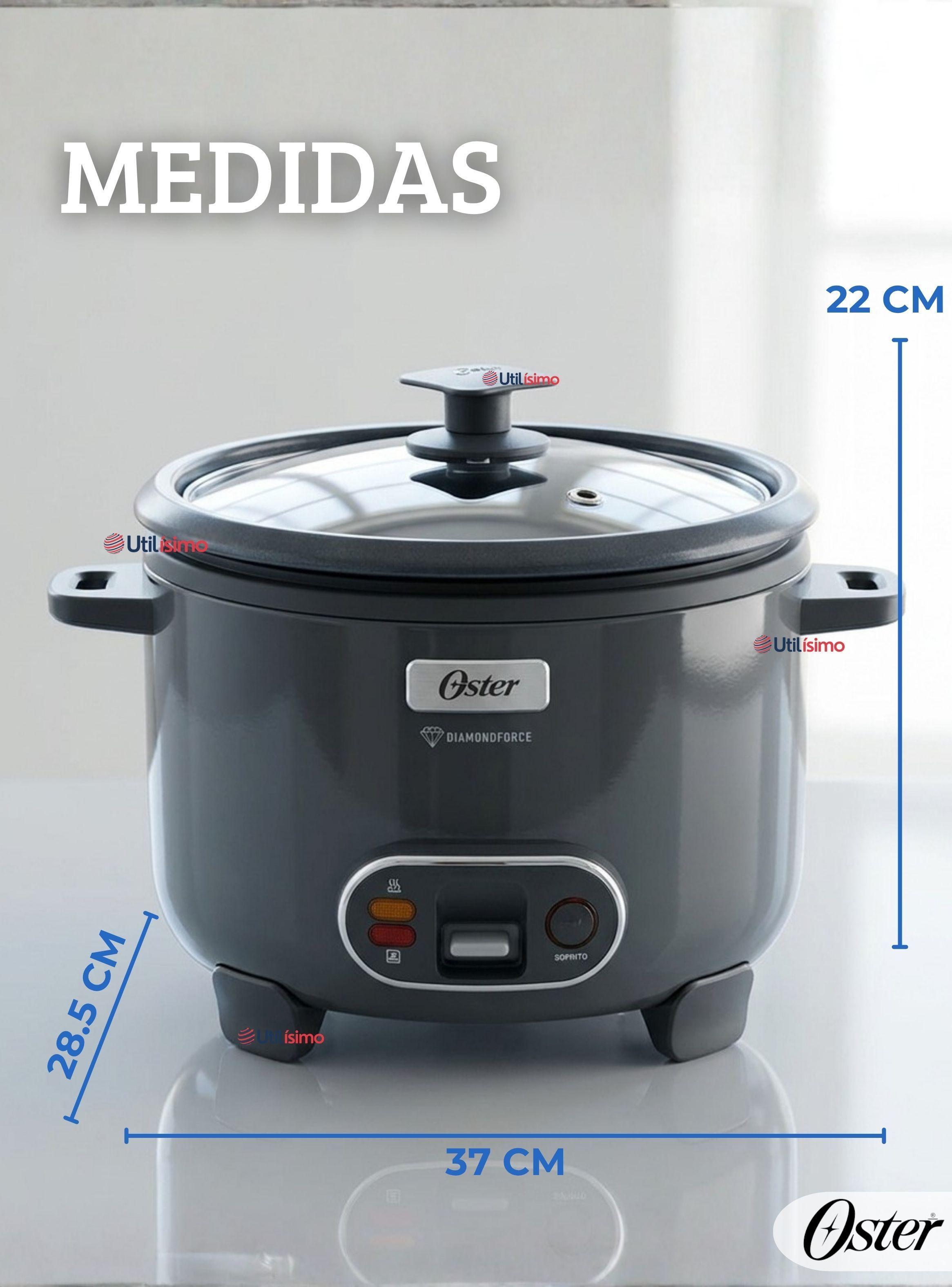 Oster Arrocera, 3 En 1, 12 Tazas Capacidad, Función Sofrito, Vaporera,Oster DiamondForce-3