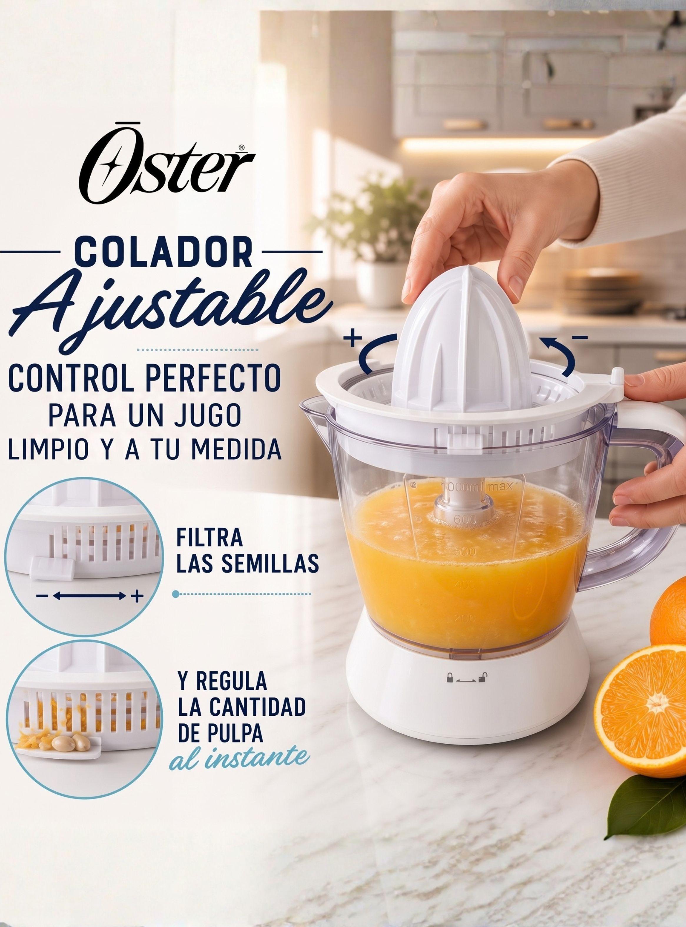 Exprimidor De Cítricos Oster® Blanco Rotación Bidireccional FPSTJU407W-6