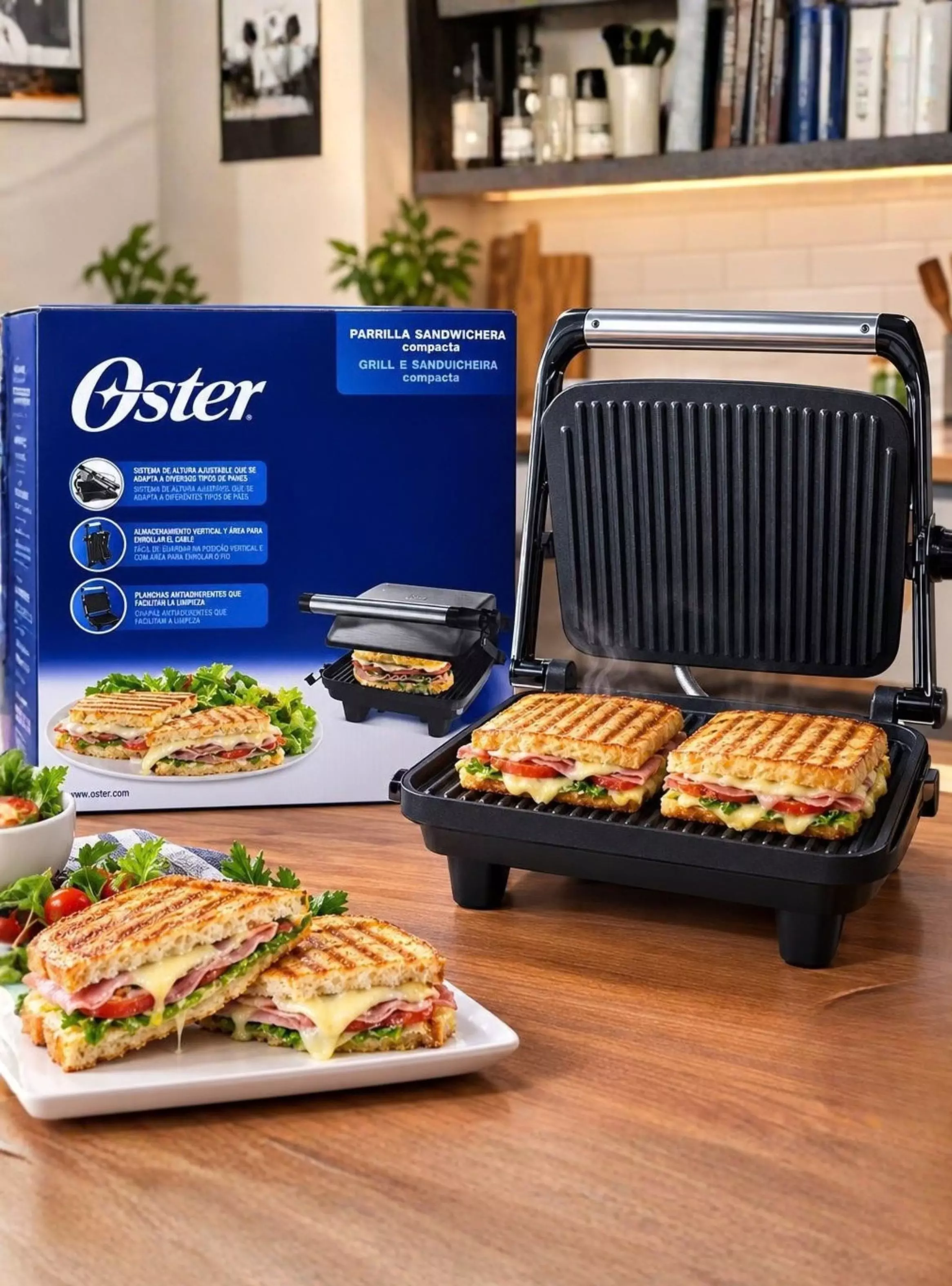 Plancha panini Oster® Tostadora Antiadherente CKSTPA2880 -0
