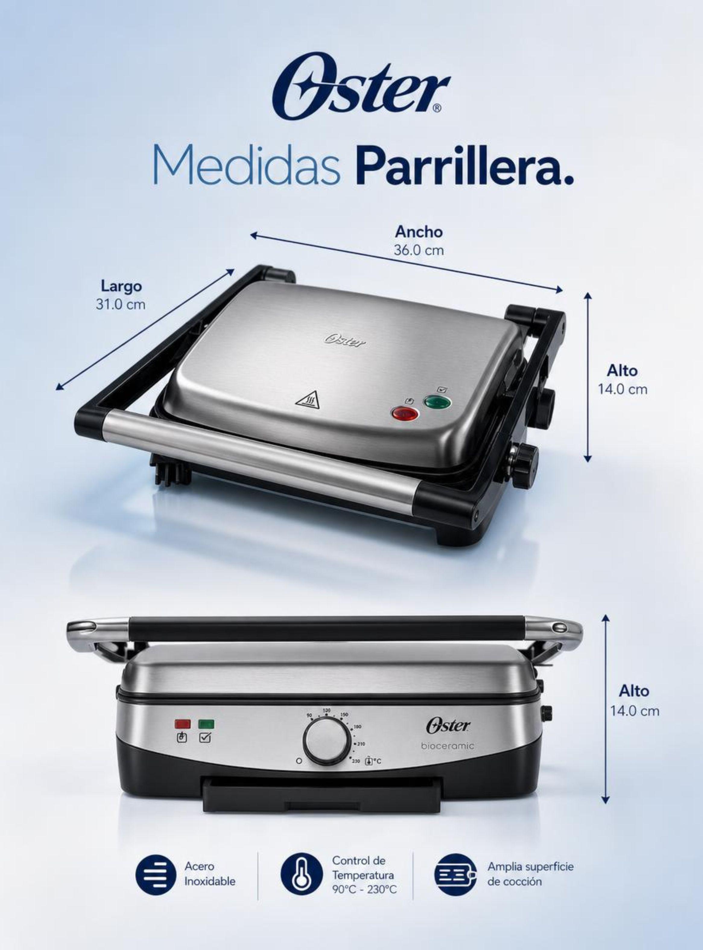 Plancha panini Oster® Tostadora Antiadherente CKSTPA2880 -1