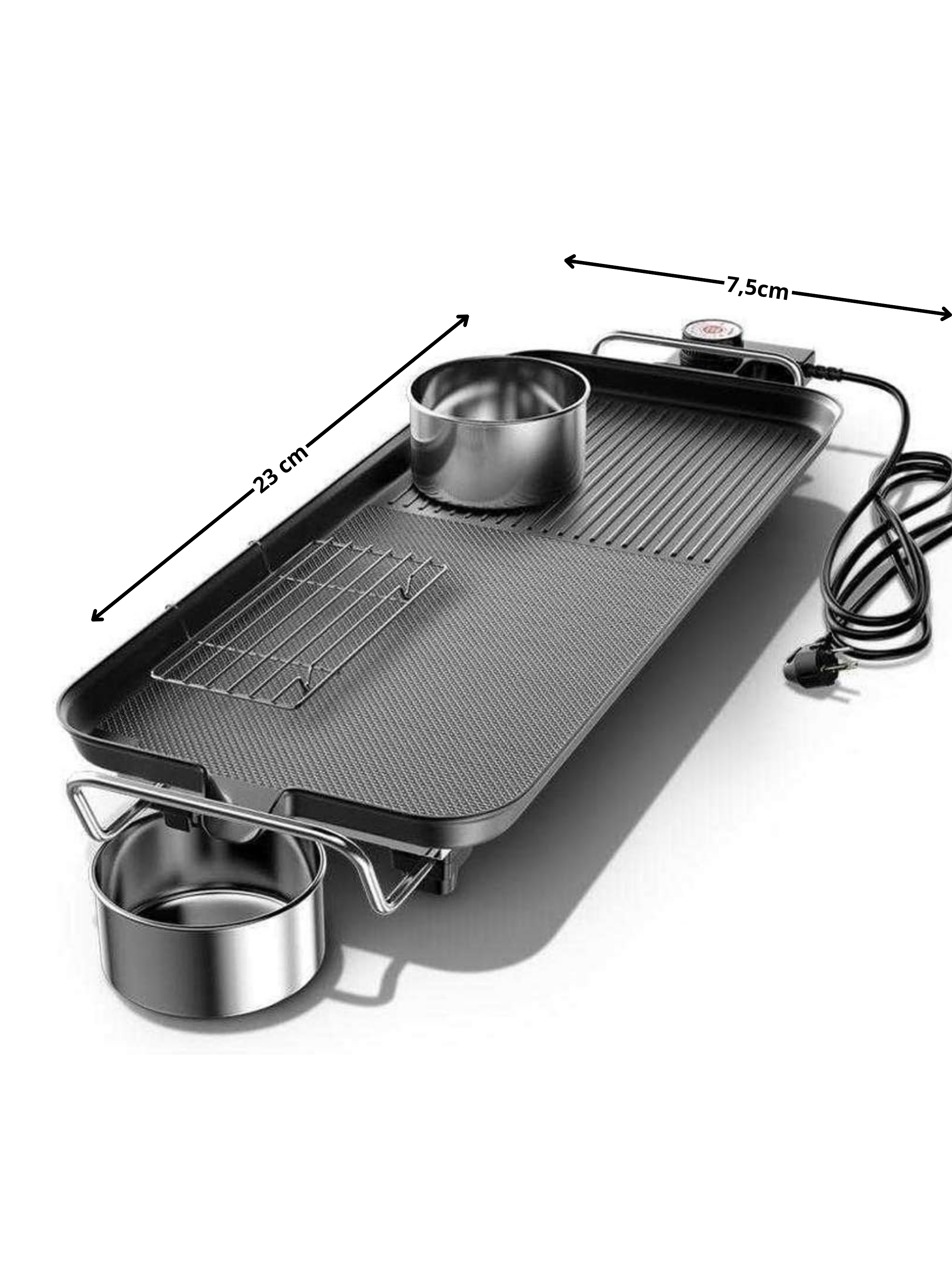 Plancha Parrillera Eléctrica Antiadherente-2