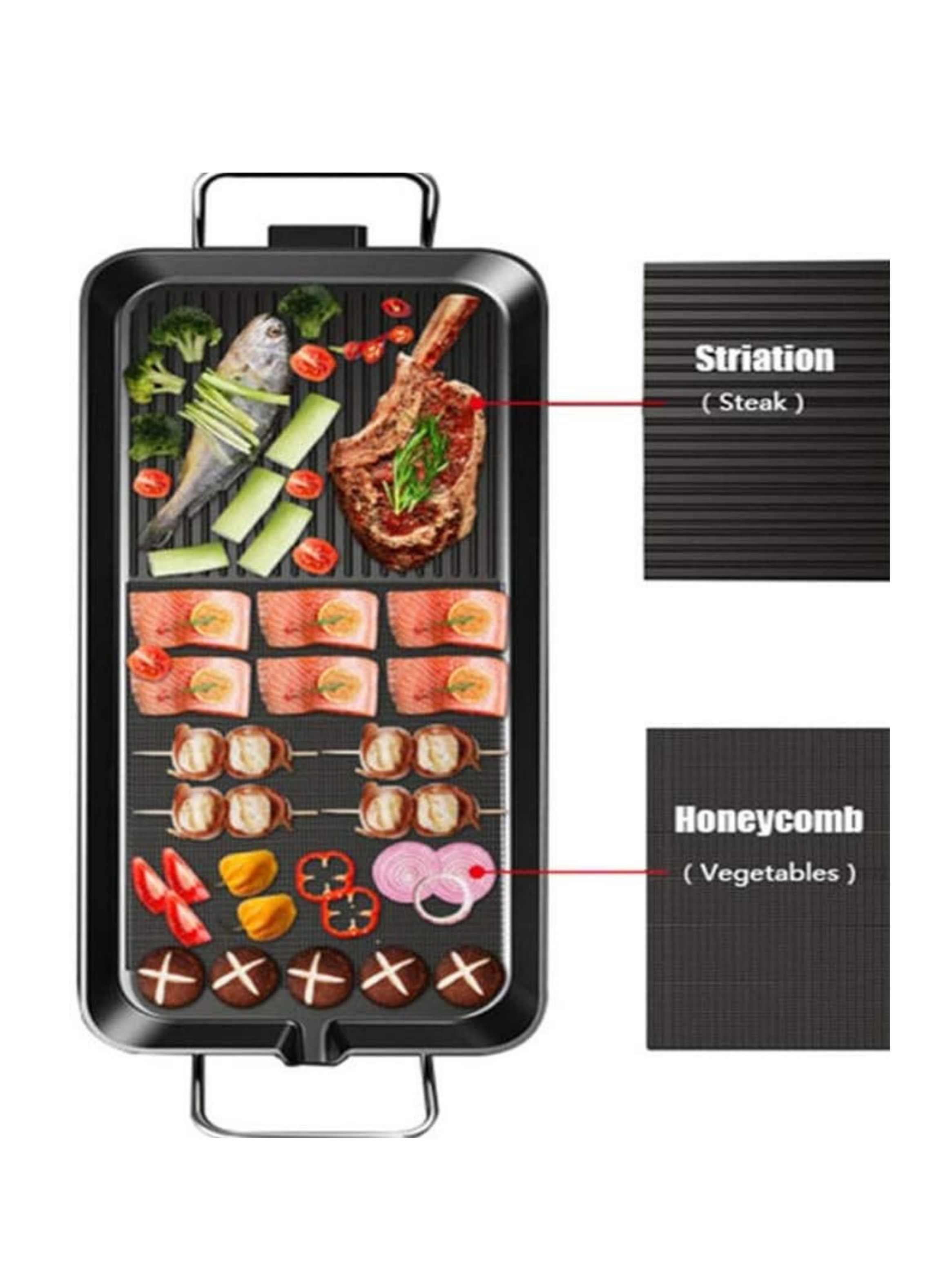 Plancha Parrillera Eléctrica Antiadherente-4