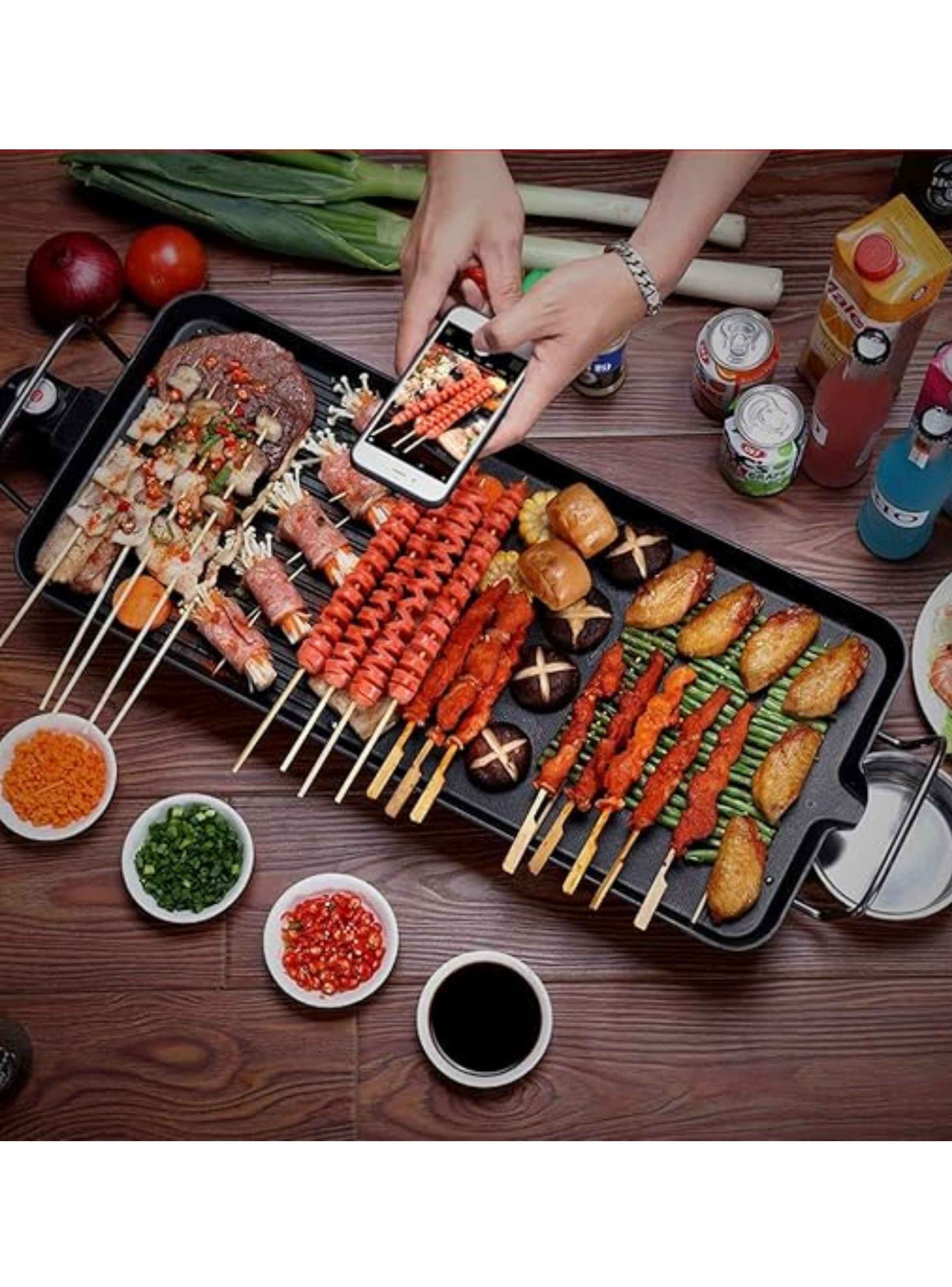 Plancha Parrillera Eléctrica Antiadherente-5